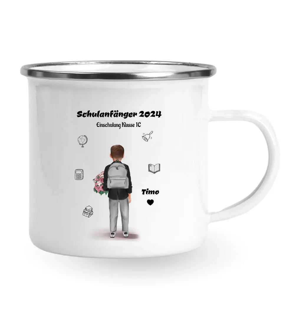 Schulanfang Tasse personalisiert für kleinen Jungen - Cantty