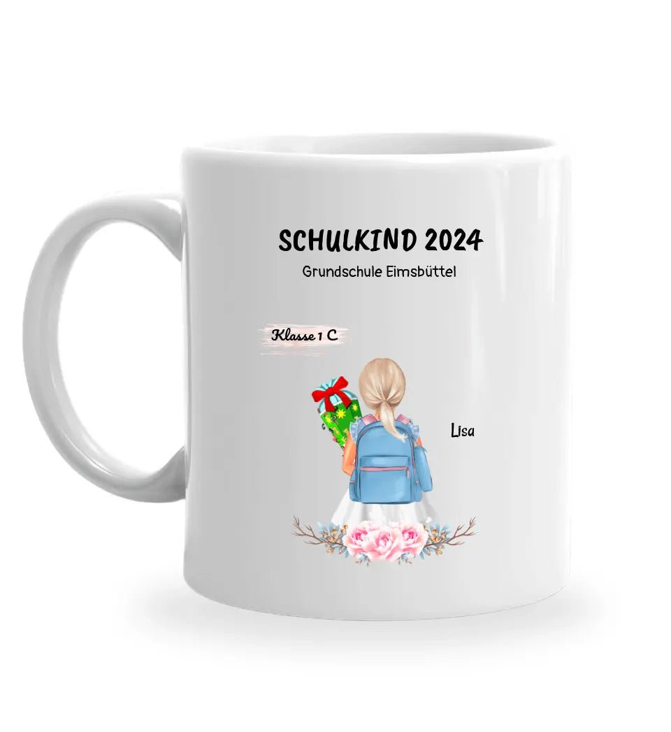 Schulkind 2024 Tasse Geschenk Mädchen - Cantty