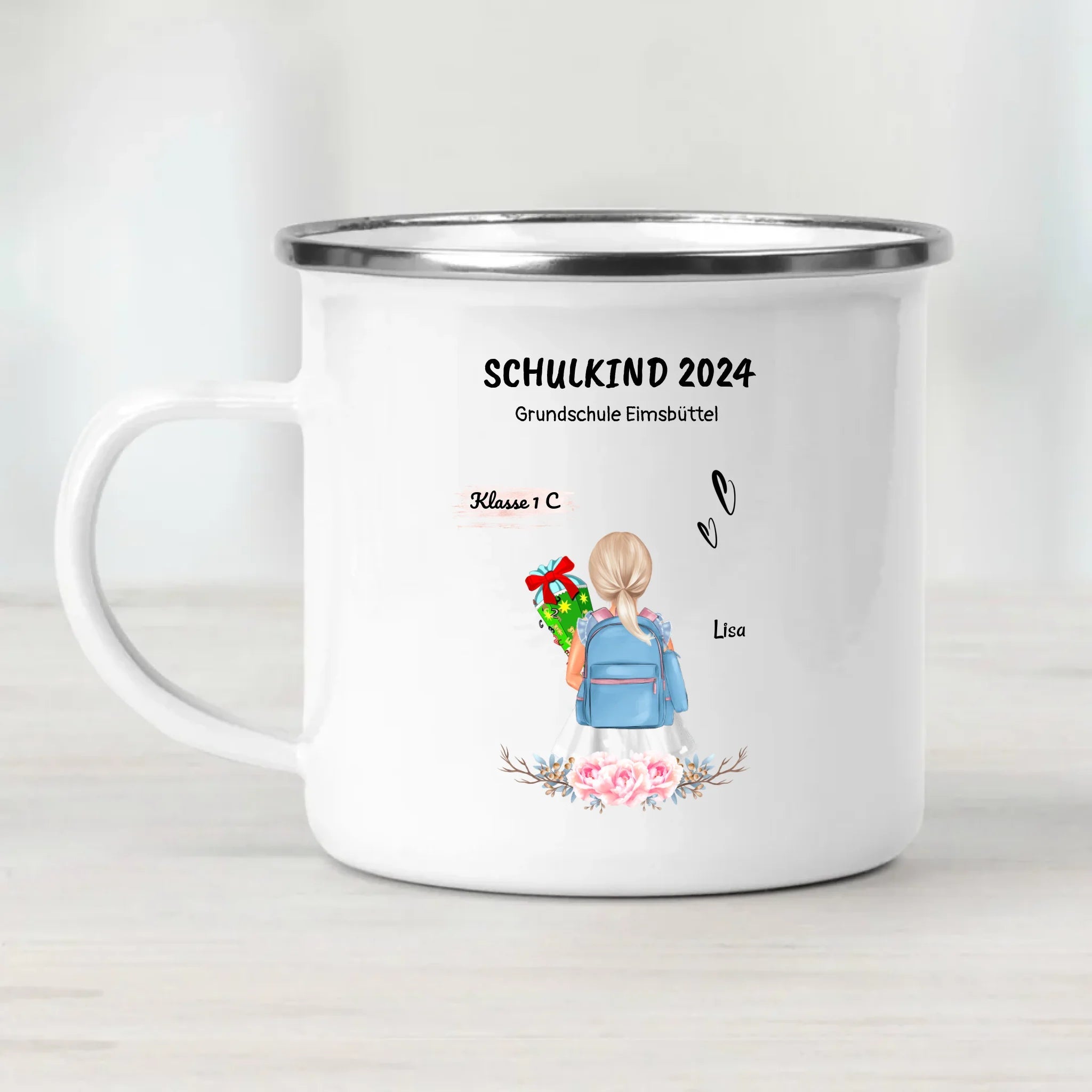 Schulkind 2024 Tasse Geschenk Mädchen - Cantty