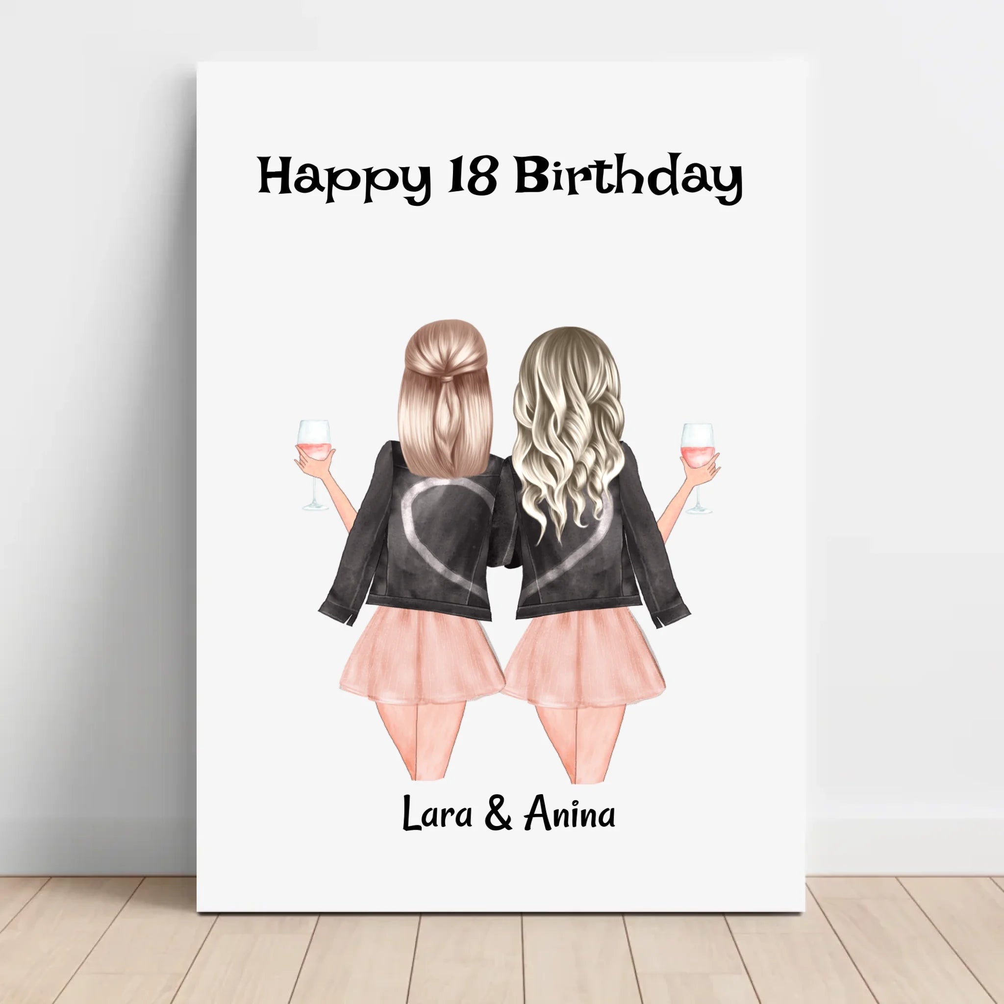 Schwester 18 Geburtstag Geschenk Leinwandbild - Cantty