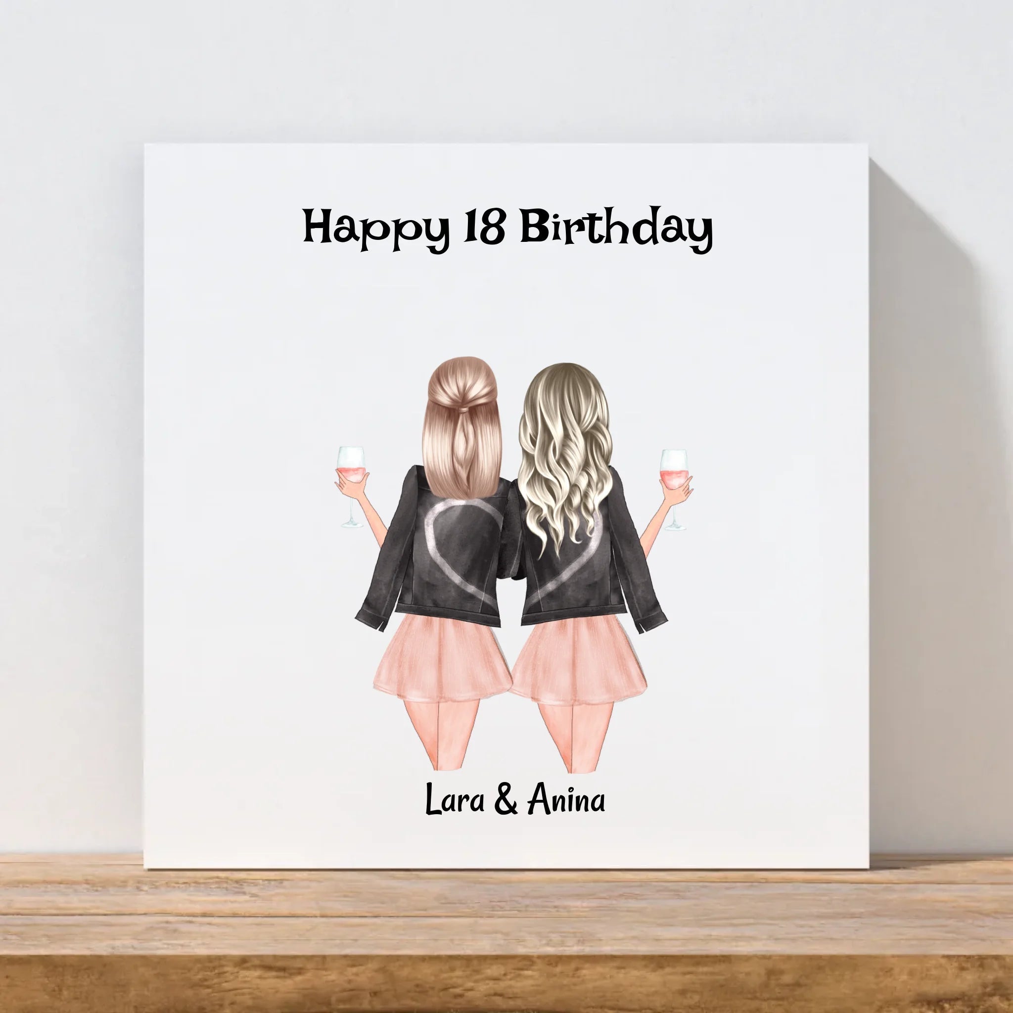 Schwester 18 Geburtstag Geschenk Leinwandbild - Cantty