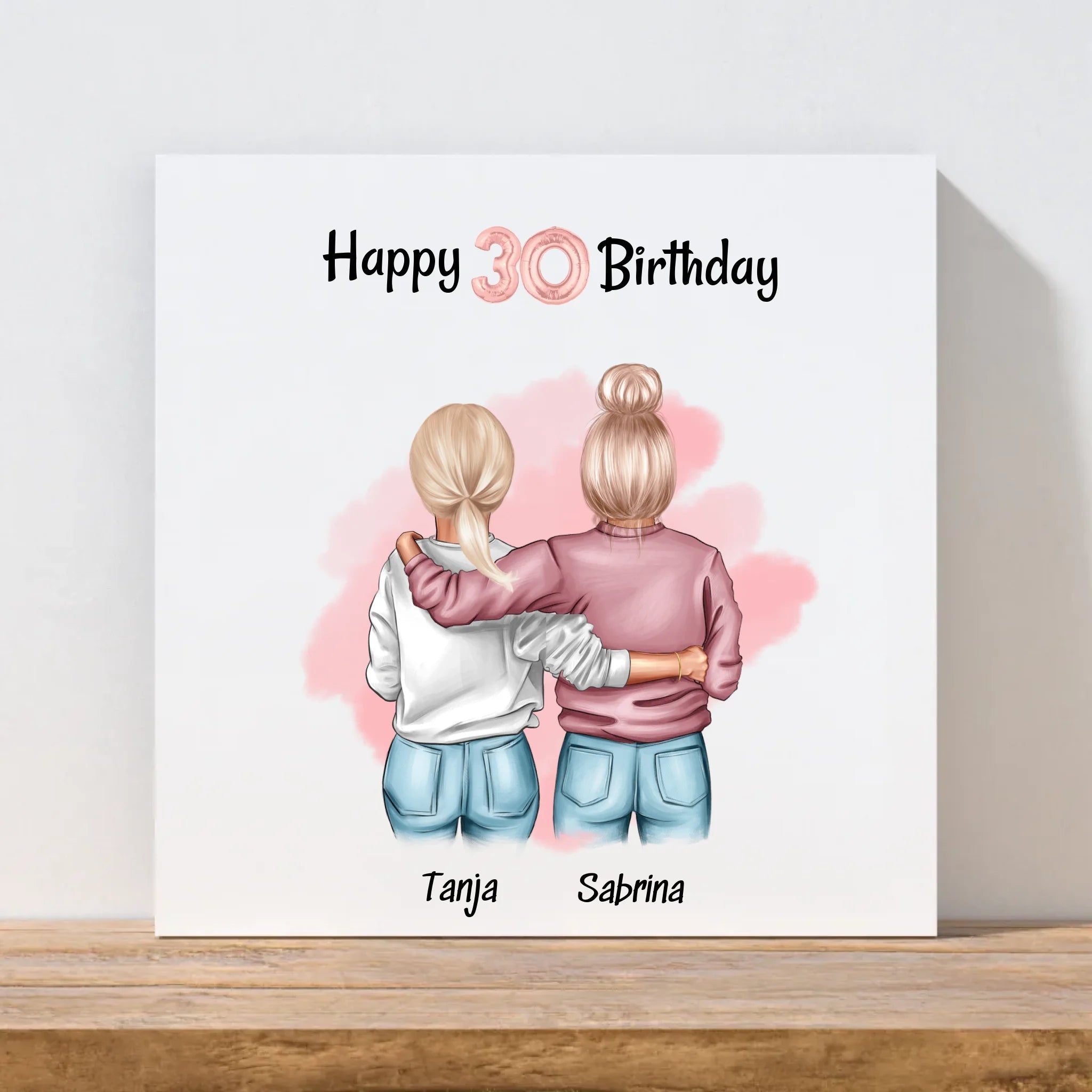 Schwester 30. Geburtstag Geschenk Leinwandbild - Cantty