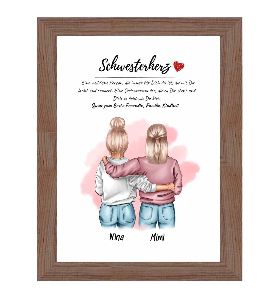 Schwester Definition Bild Geschenk für Schwesterherz - Cantty