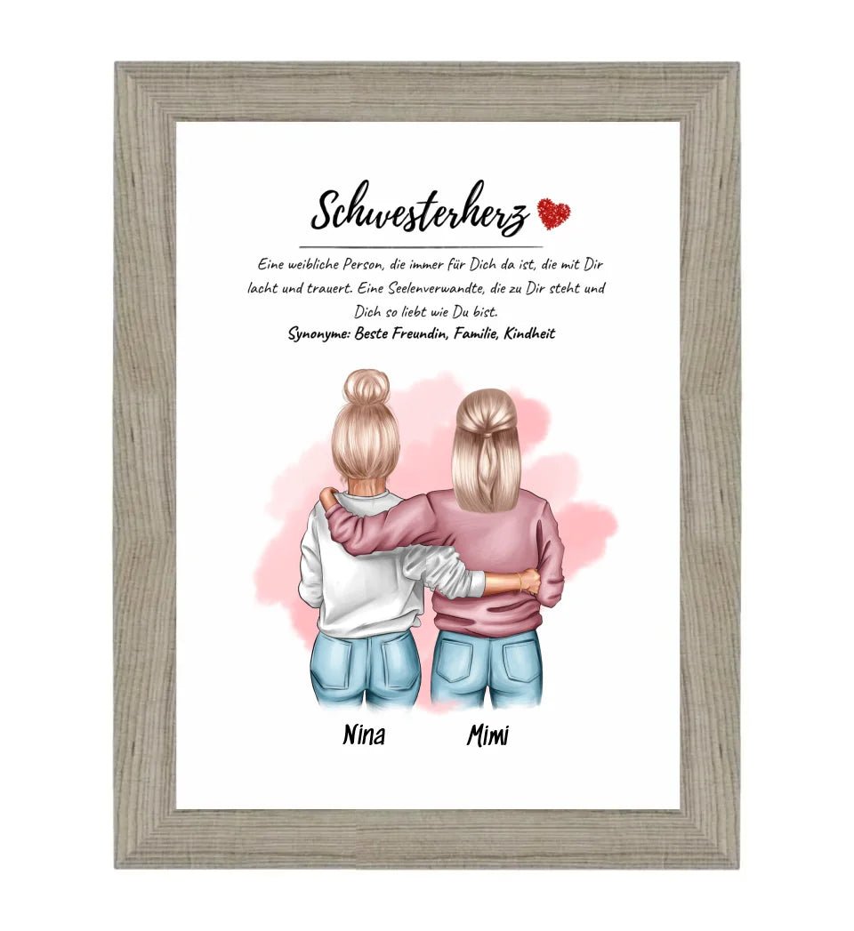 Schwester Definition Bild Geschenk für Schwesterherz - Cantty