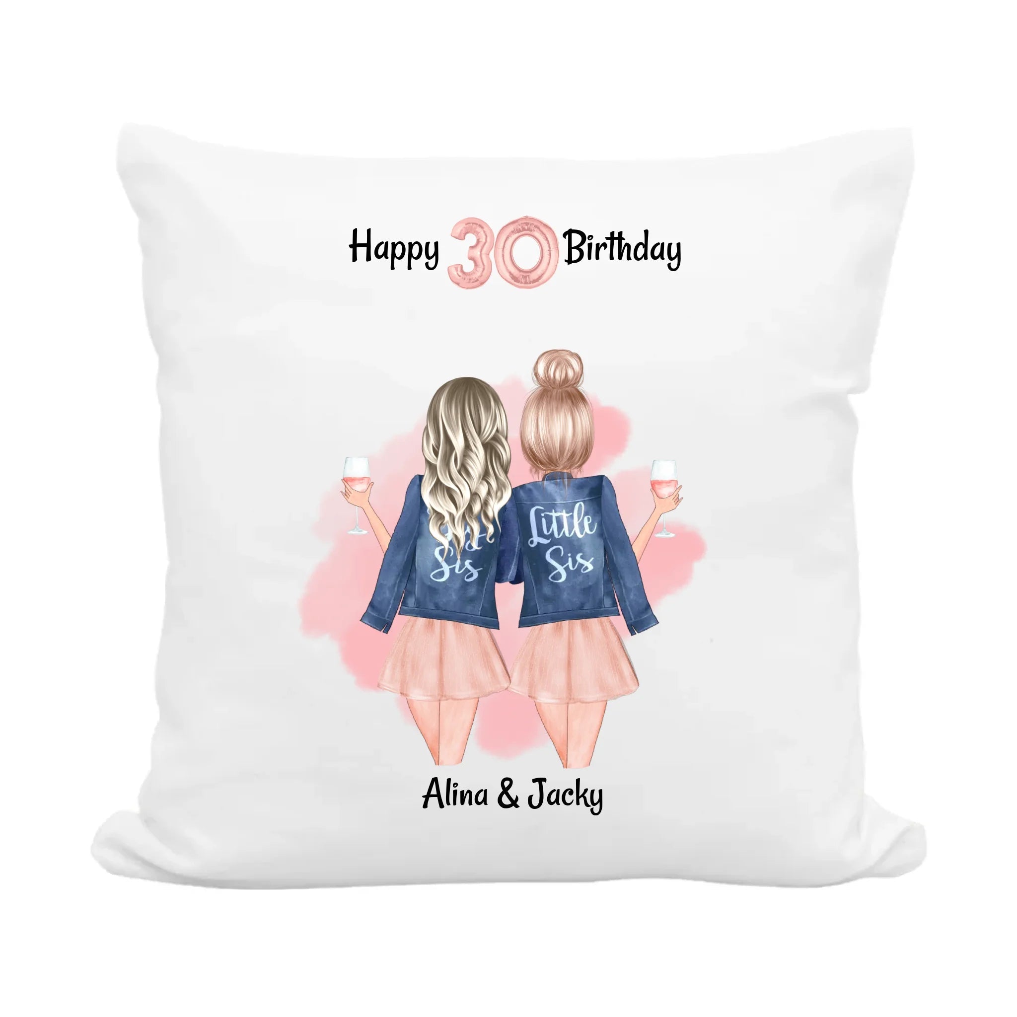 Schwester Geburtstag Geschenk Kissen Bild - Cantty