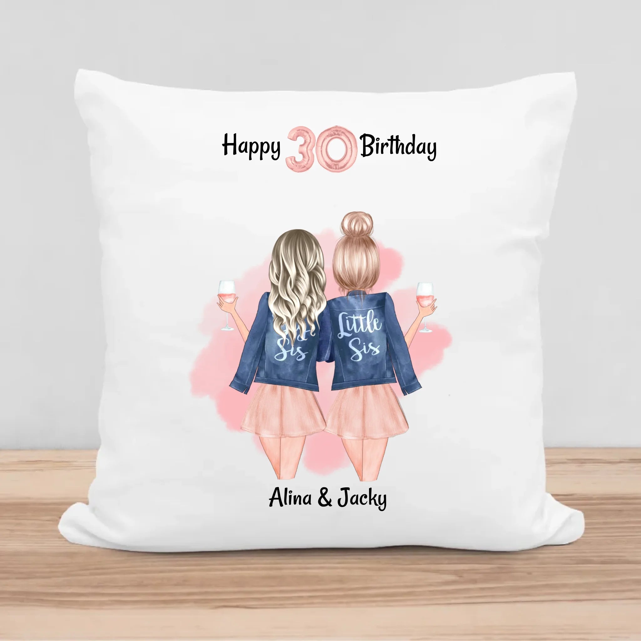 Schwester Geburtstag Geschenk Kissen Bild - Cantty