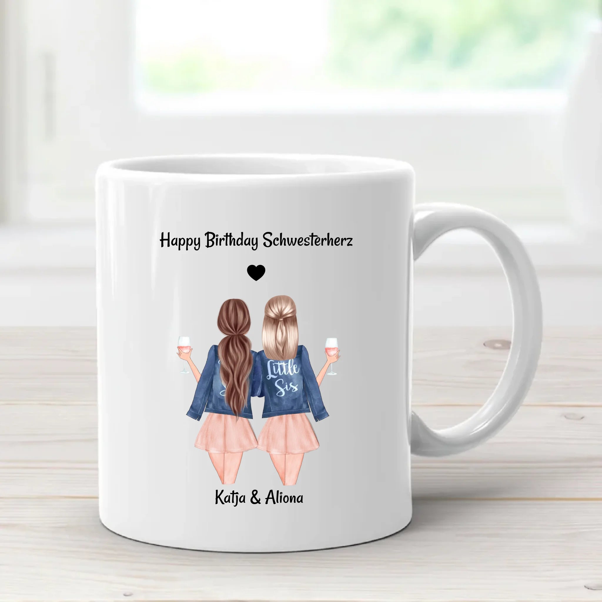 Schwester Geburtstag Tasse personalisiert - Cantty