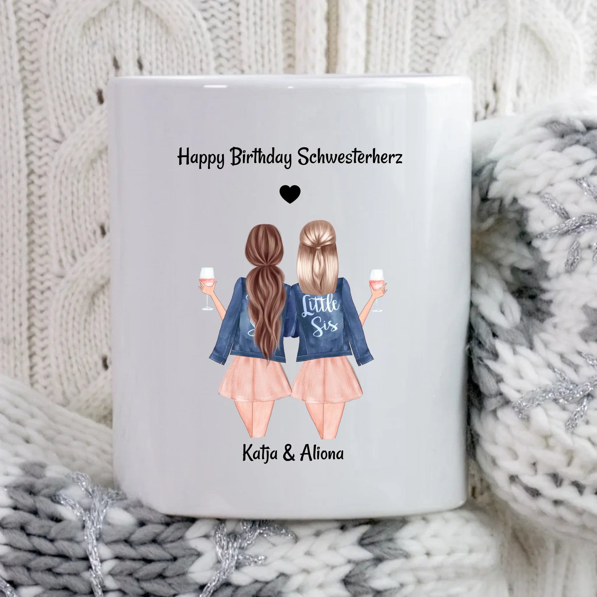 Schwester Geburtstag Tasse personalisiert - Cantty