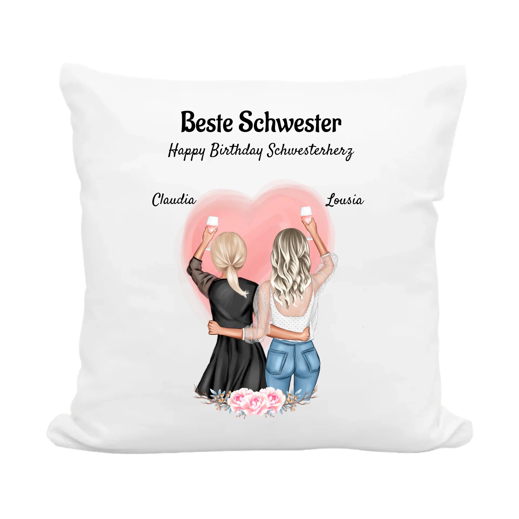 Schwester Geschenk Kissen mit Bild bedrucken - Cantty