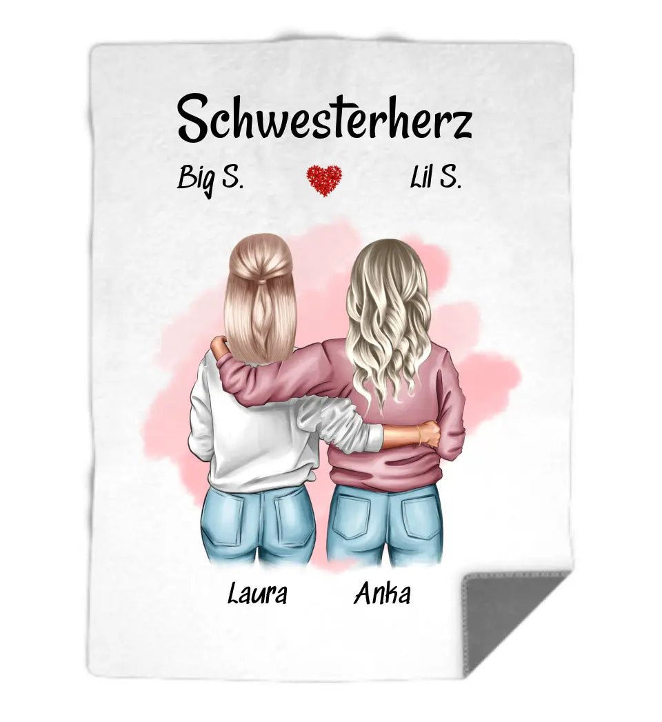 Schwester Geschenk personalisierte Decke - Cantty