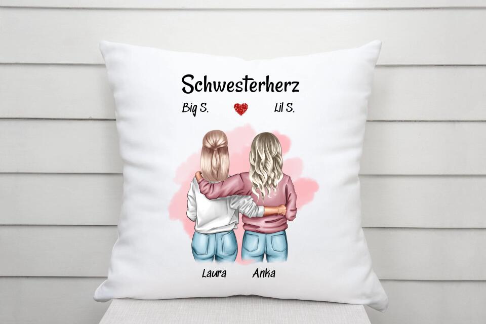 Schwester Kissen Geschenk - Cantty