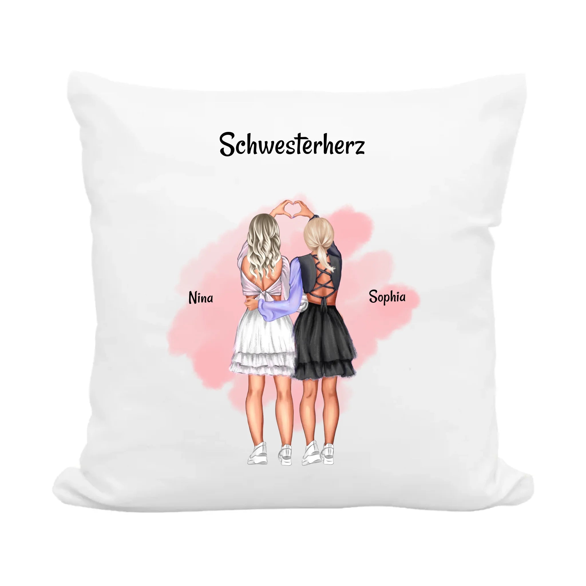 Schwester Kissen mit Bild Geschenk personalisiert - Cantty