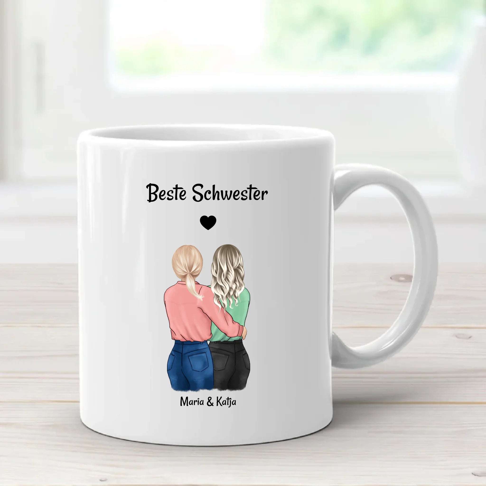 Schwester personalisierte Tasse Geschenk - Cantty