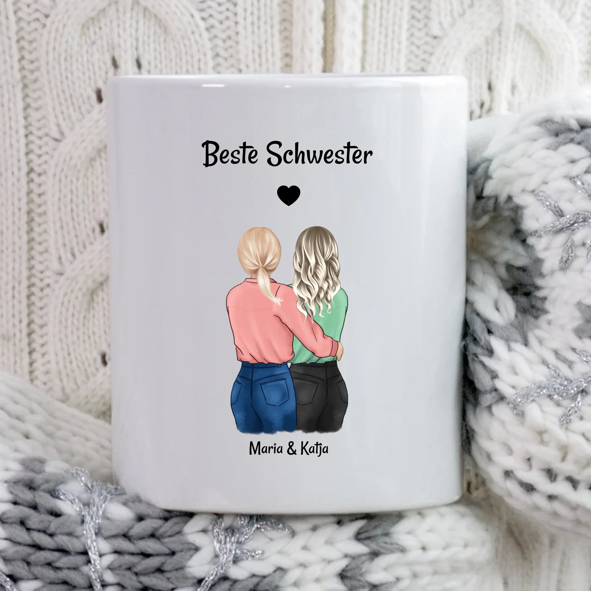 Schwester personalisierte Tasse Geschenk - Cantty