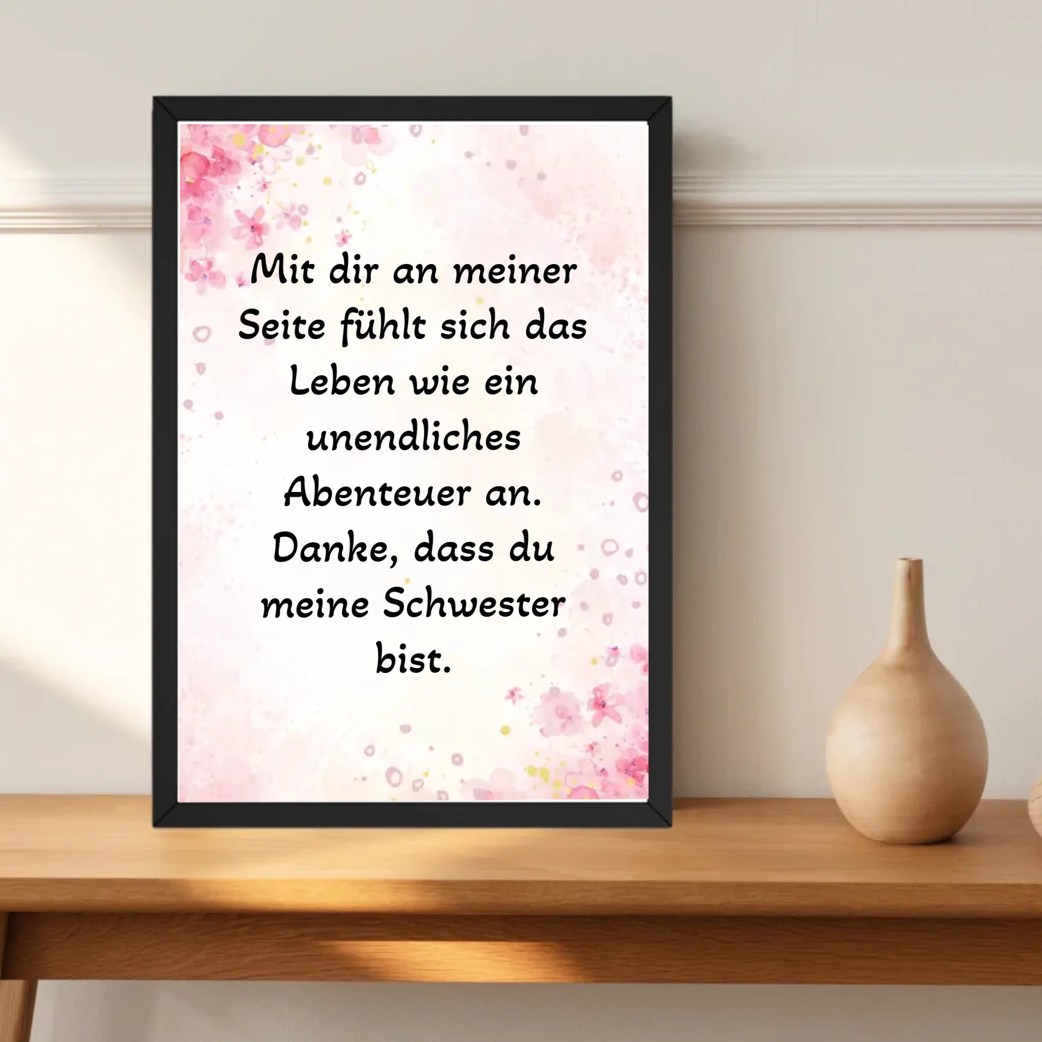 Schwesterherz Spruch Poster Geschenk personalisieren - Cantty