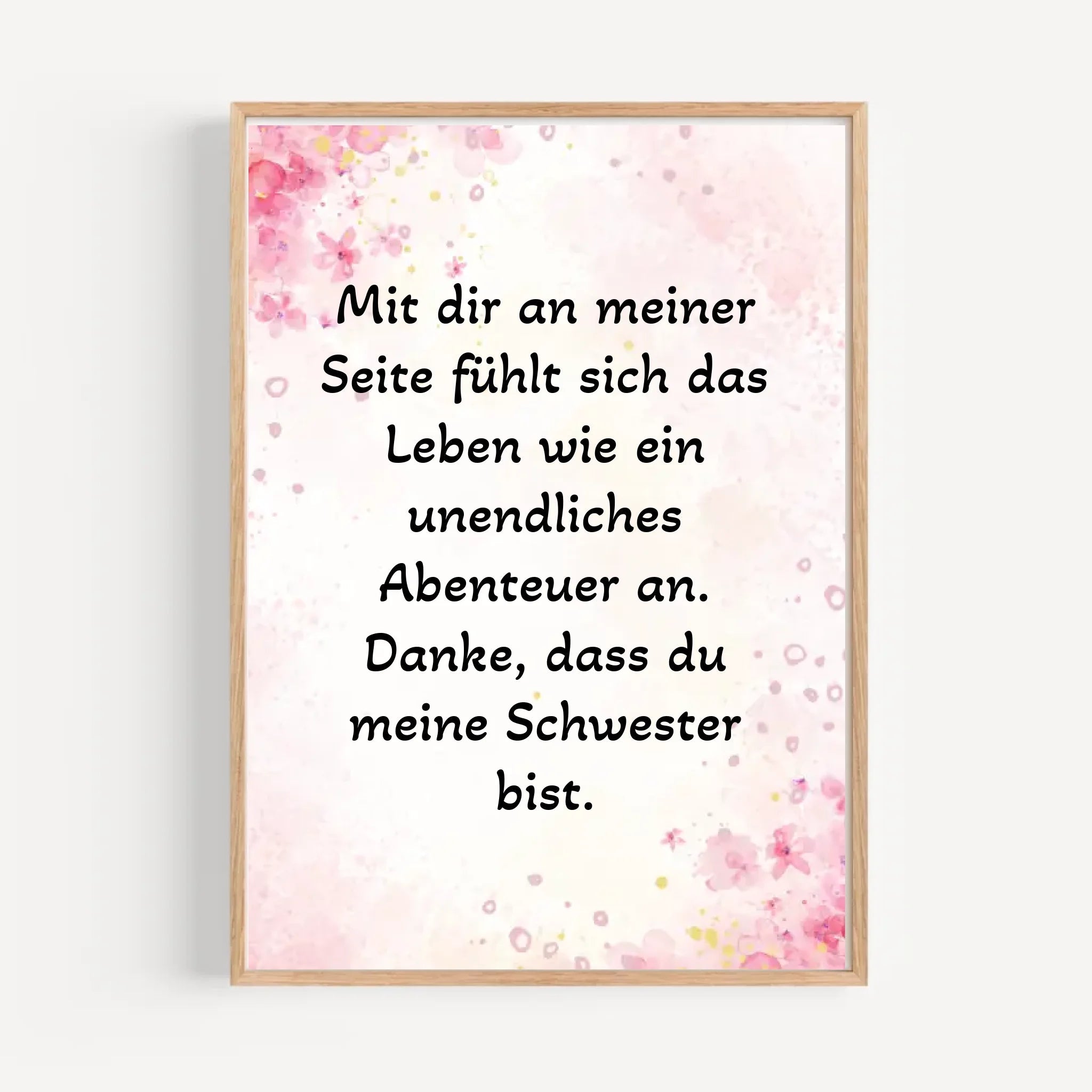 Schwesterherz Spruch Poster Geschenk personalisieren - Cantty