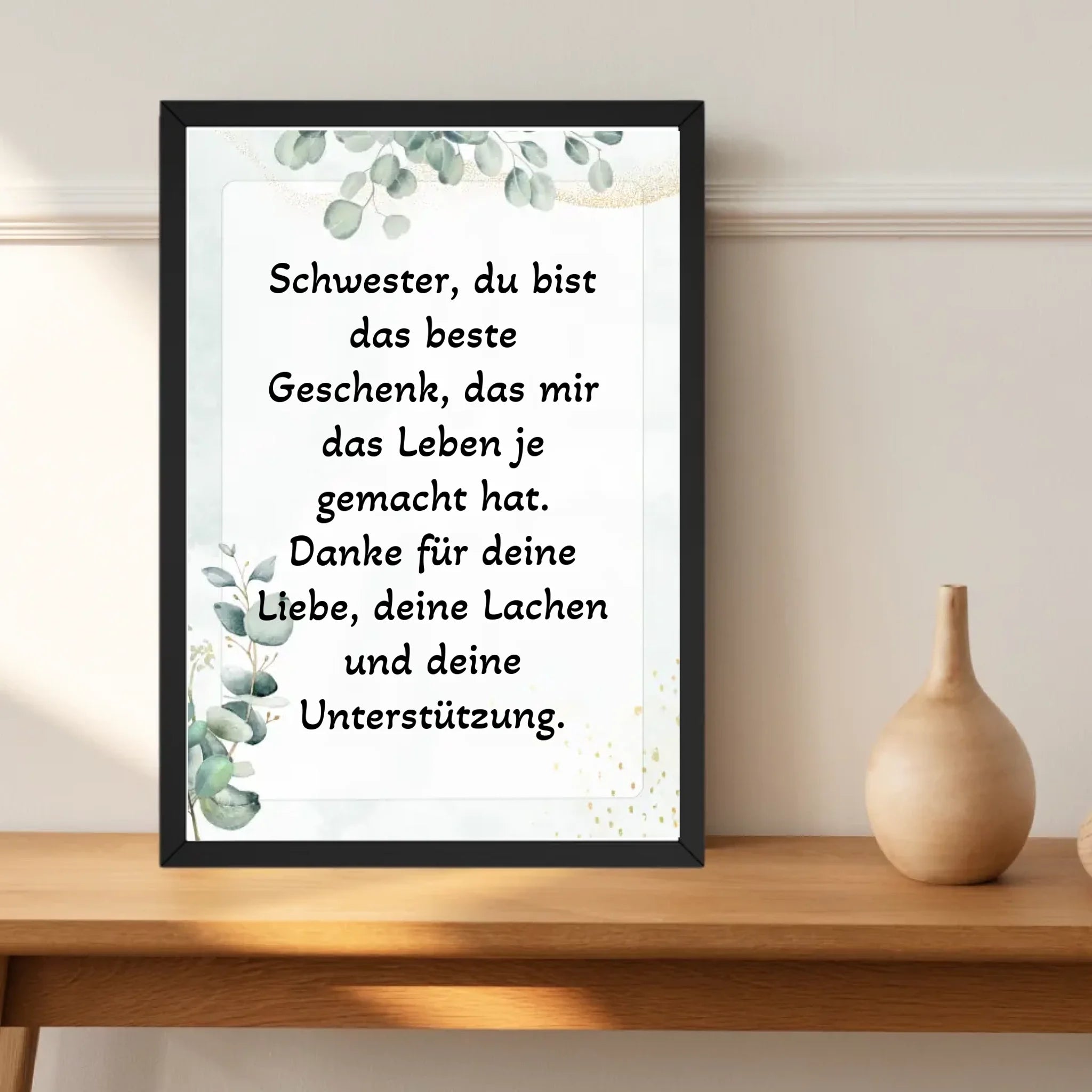 Schwestern Spruch Posterdruck personalisiert - Cantty