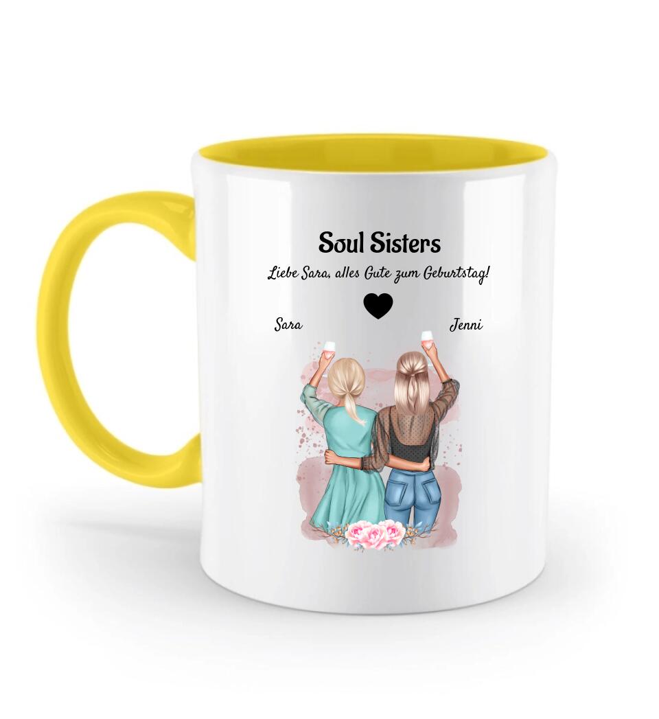 Soul Sisters Geschenk Tasse personalisiert - Cantty