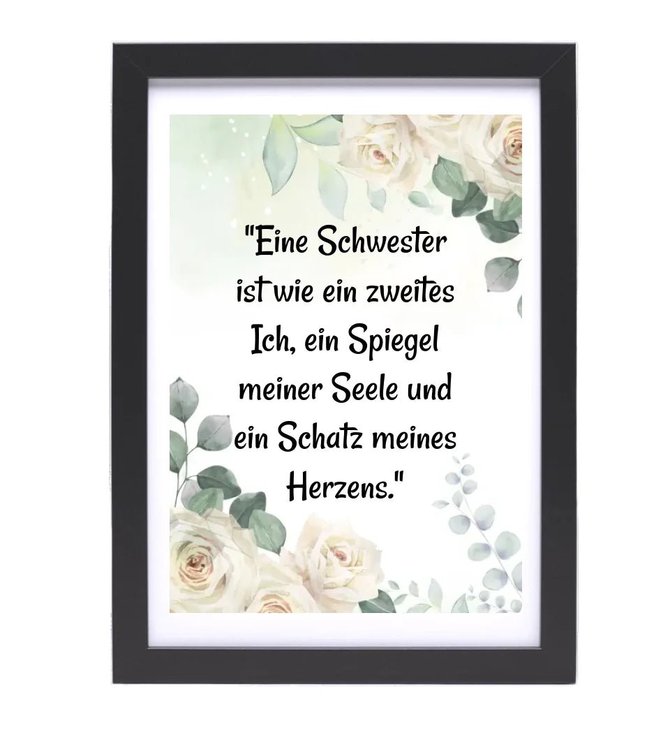 Spruch für Schwester als Geschenk Posterdruck - Cantty