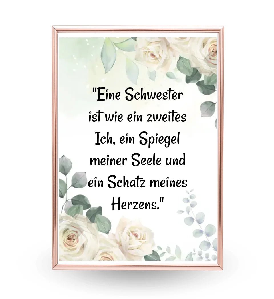 Spruch für Schwester als Geschenk Posterdruck - Cantty