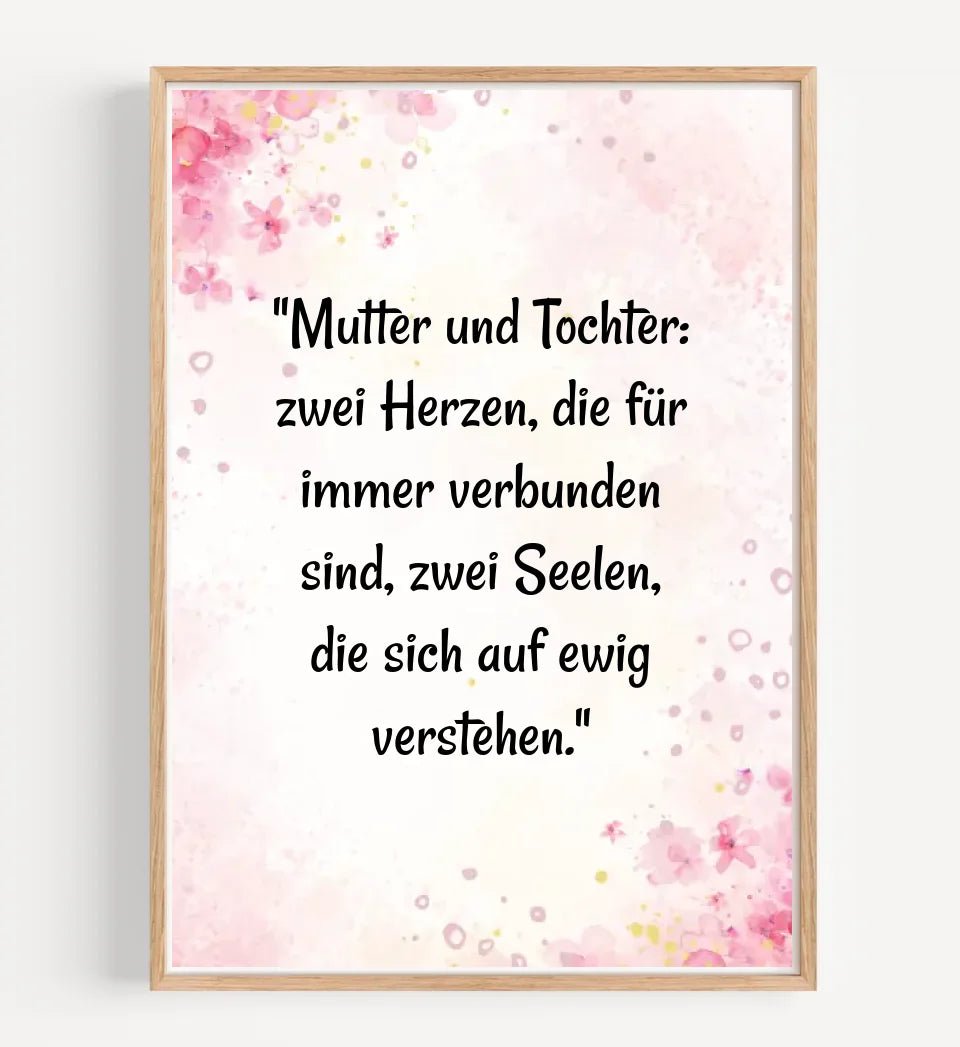 Spruch Poster für Mutter und Tochter gestalten - Cantty