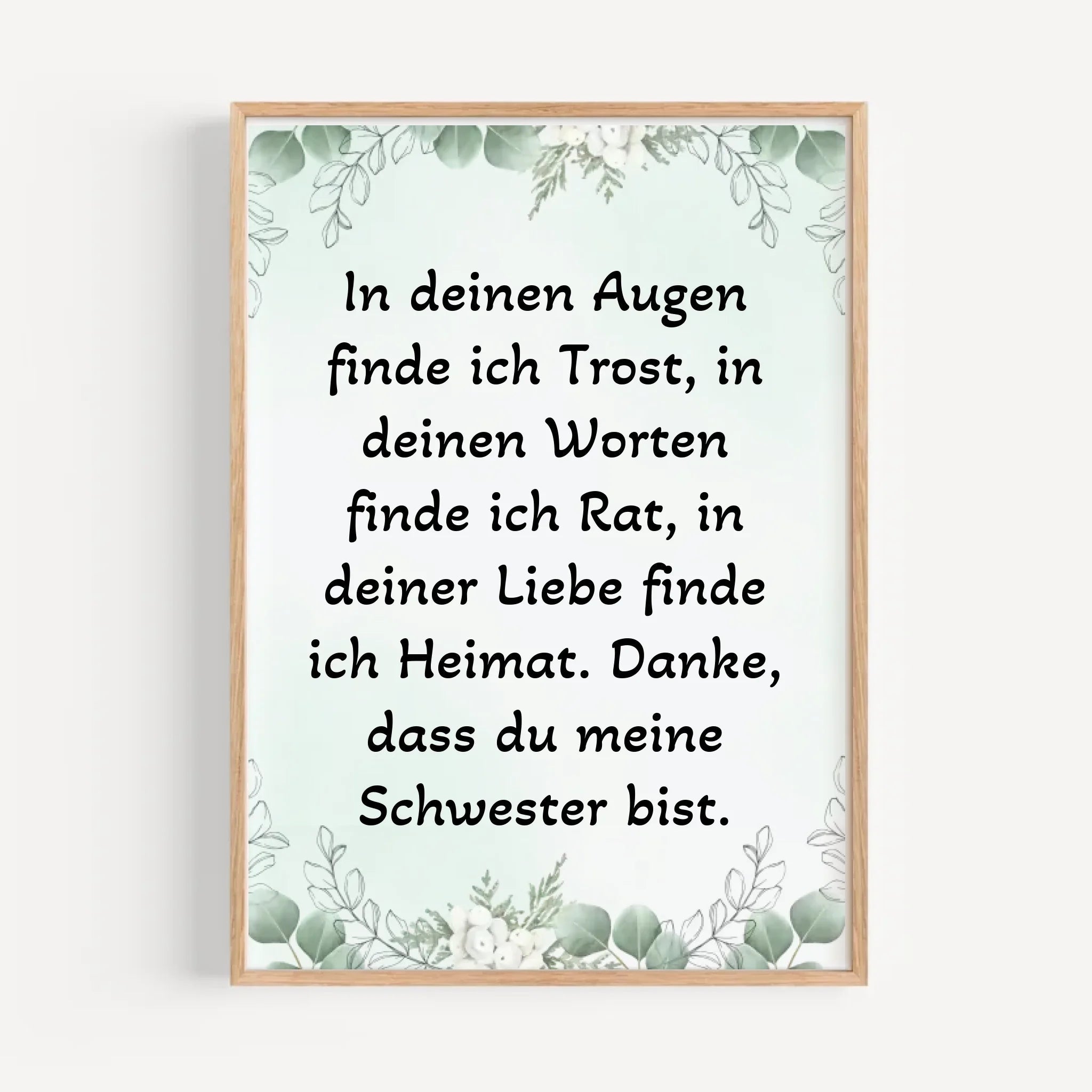 Spruch Poster für Schwester personalisiert - Cantty