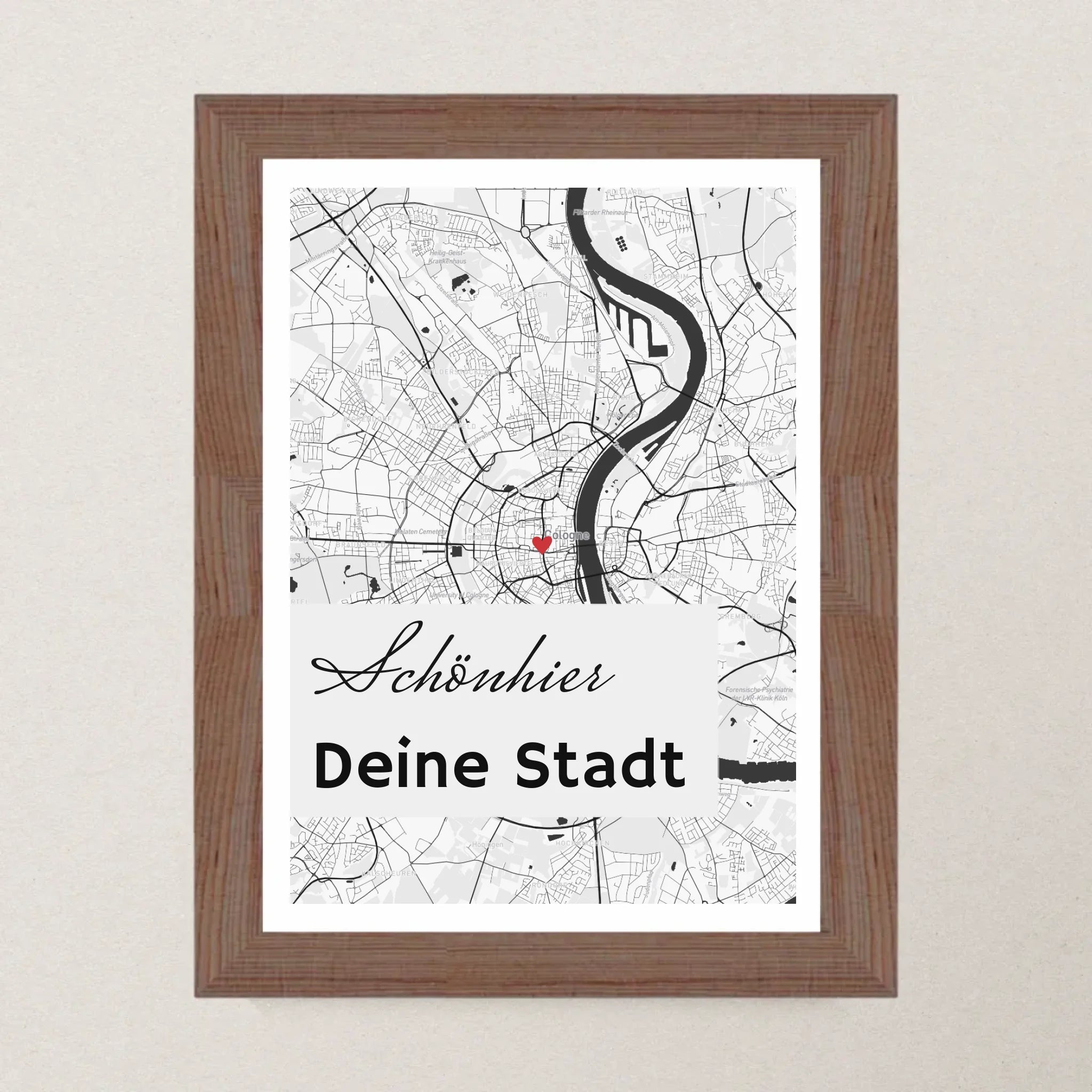 Stadtkarte Poster Koordinaten Straßenkarte deiner Stadt personalisiert - Cantty