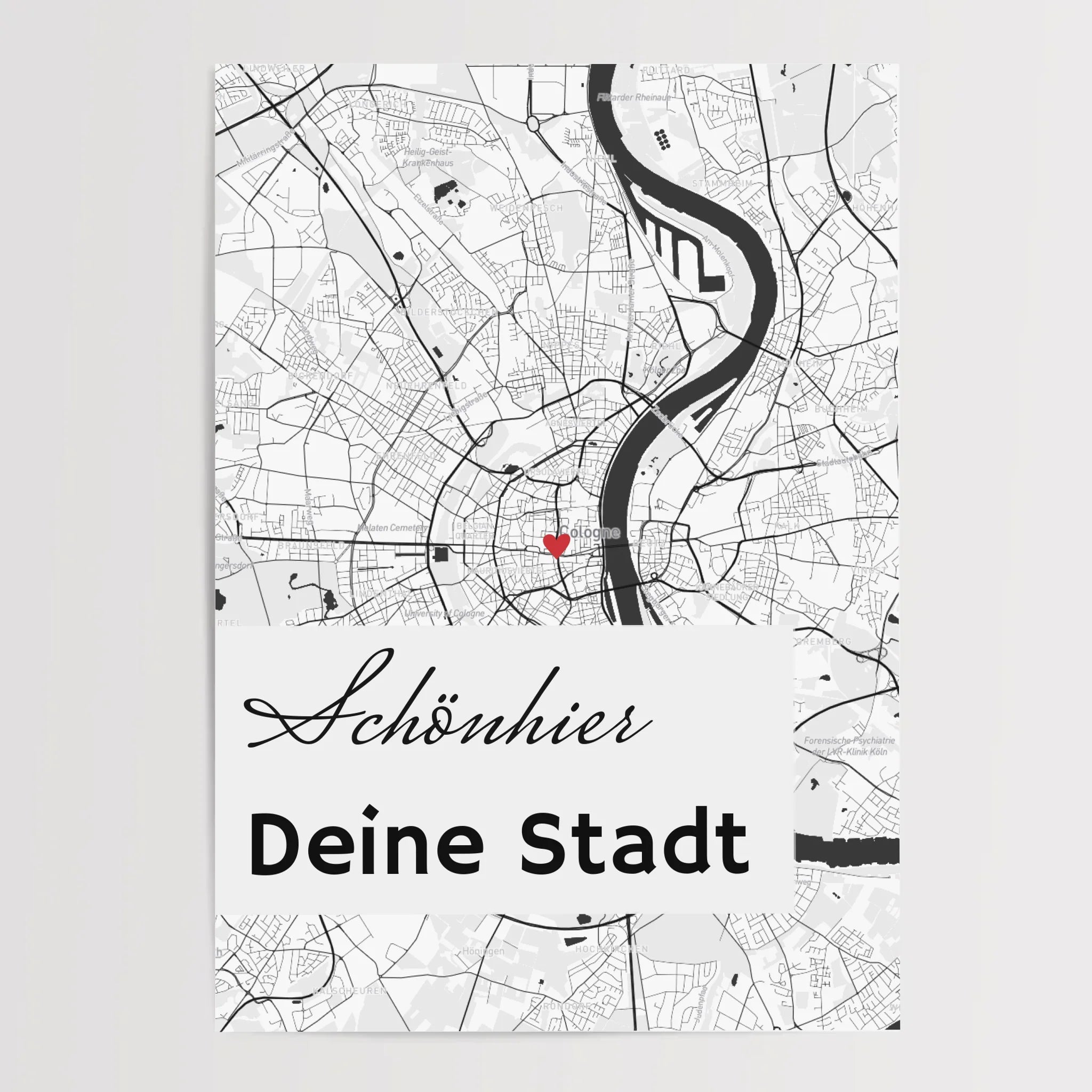 Stadtkarte Poster Koordinaten Straßenkarte deiner Stadt personalisiert - Cantty