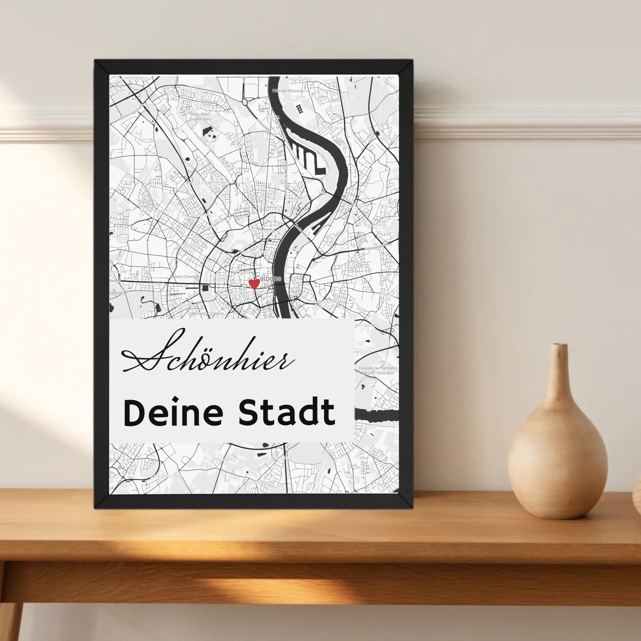 Stadtkarte Poster Koordinaten Straßenkarte deiner Stadt personalisiert - Cantty