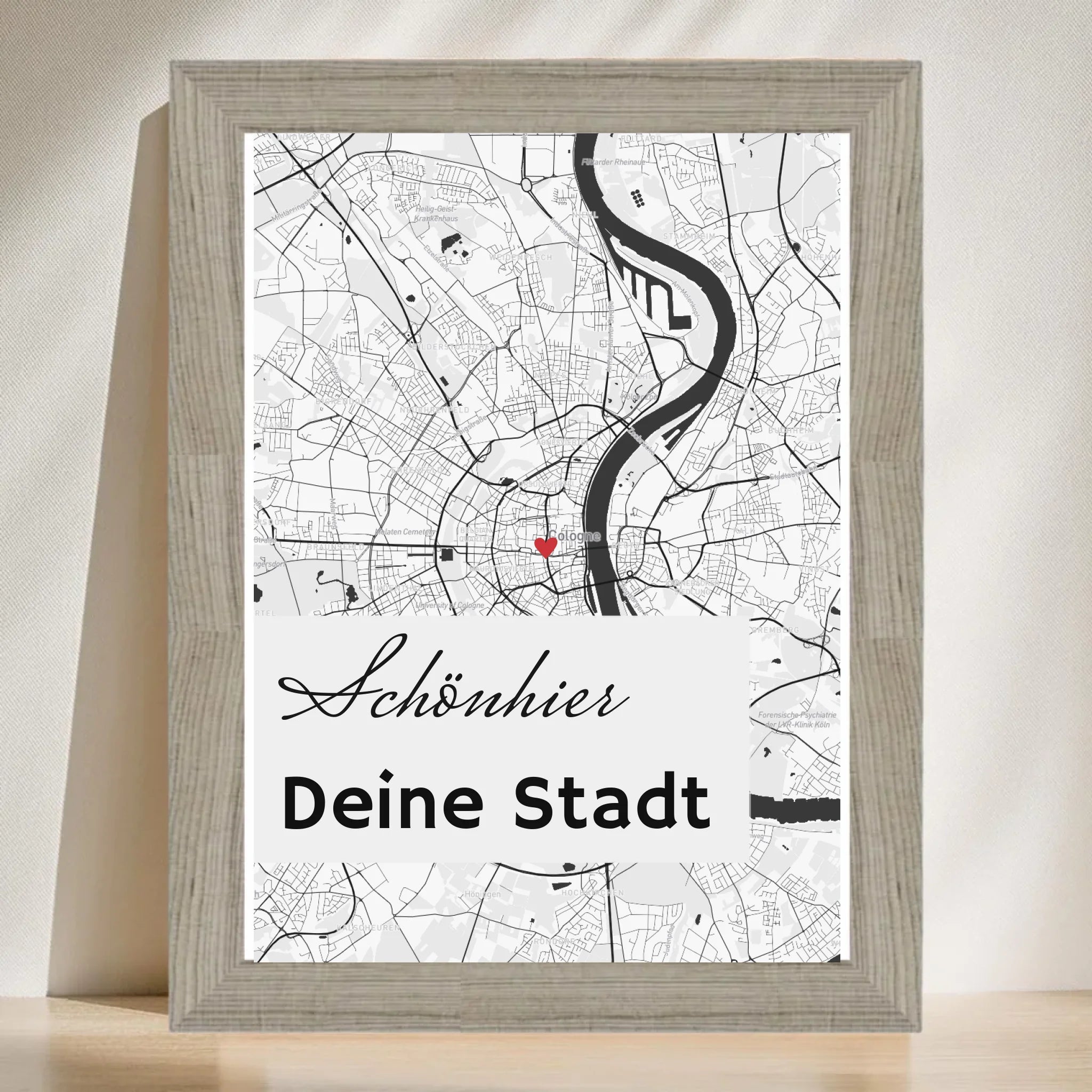 Stadtkarte Poster Koordinaten Straßenkarte deiner Stadt personalisiert - Cantty