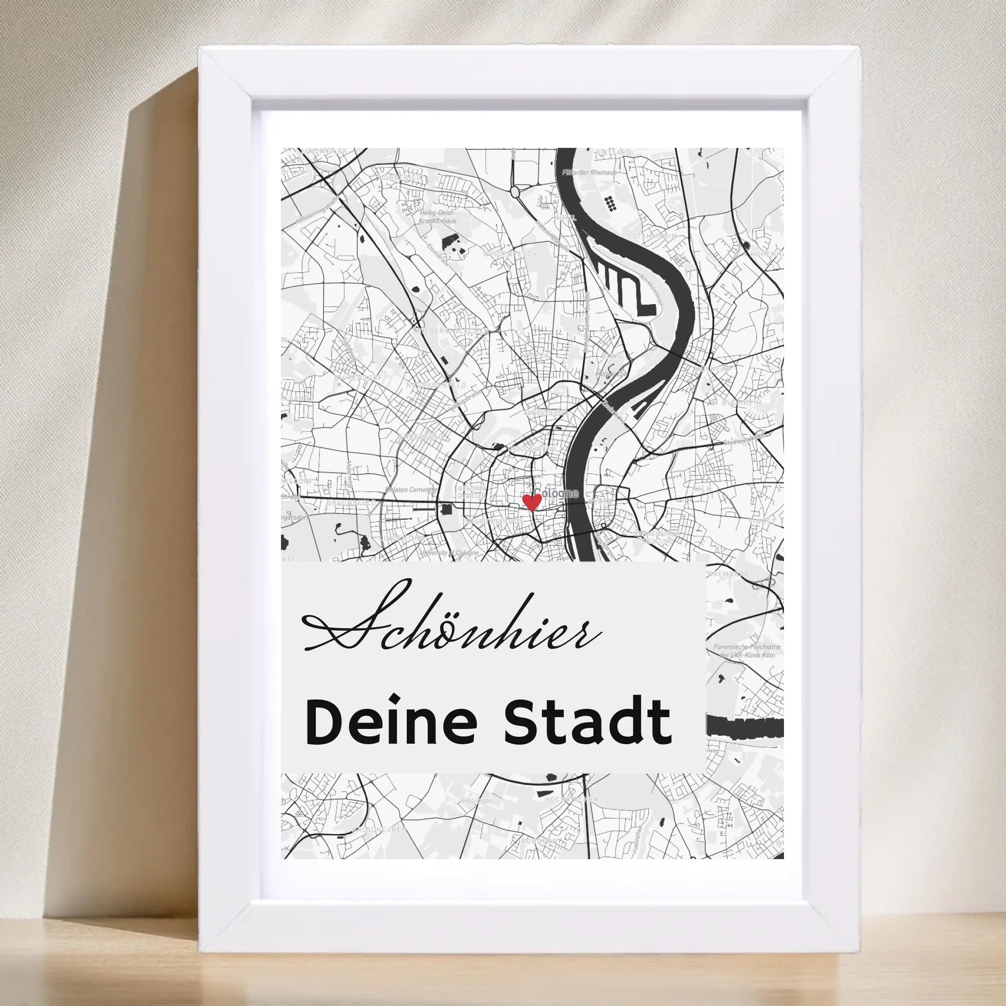 Stadtkarte Poster Koordinaten Straßenkarte deiner Stadt personalisiert - Cantty