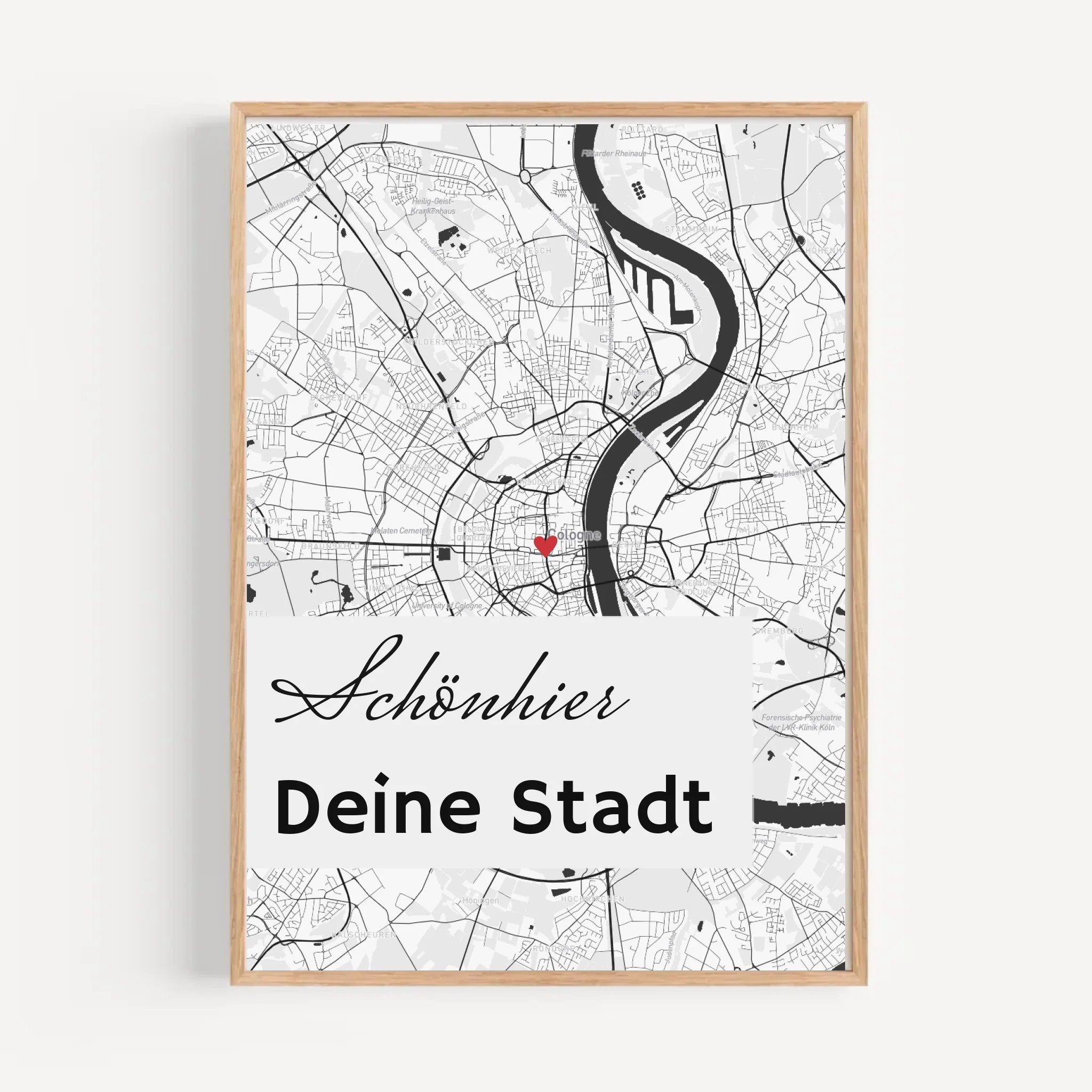 Stadtkarte Poster Koordinaten Straßenkarte deiner Stadt personalisiert - Cantty