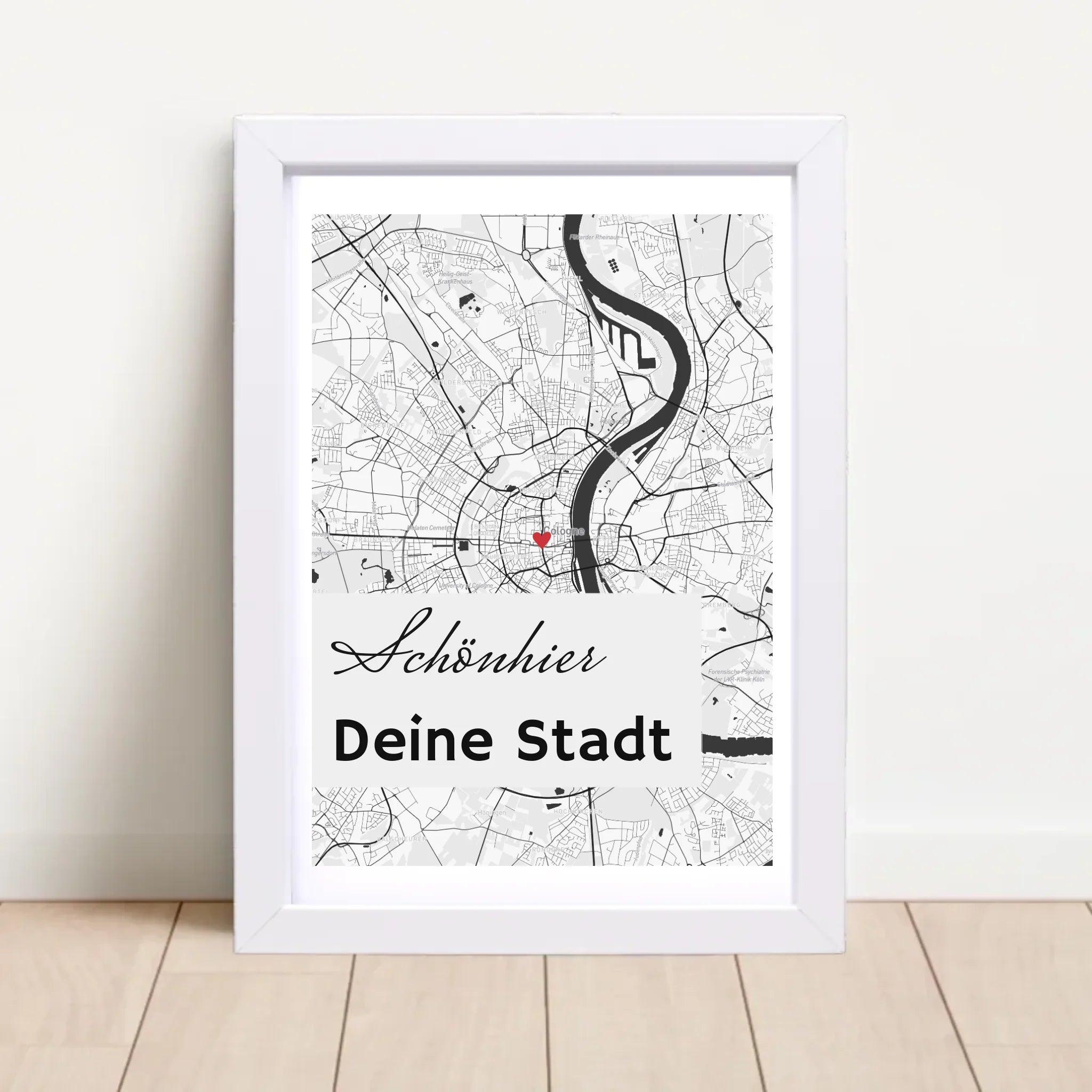 Stadtkarte Poster Koordinaten Straßenkarte deiner Stadt personalisiert - Cantty