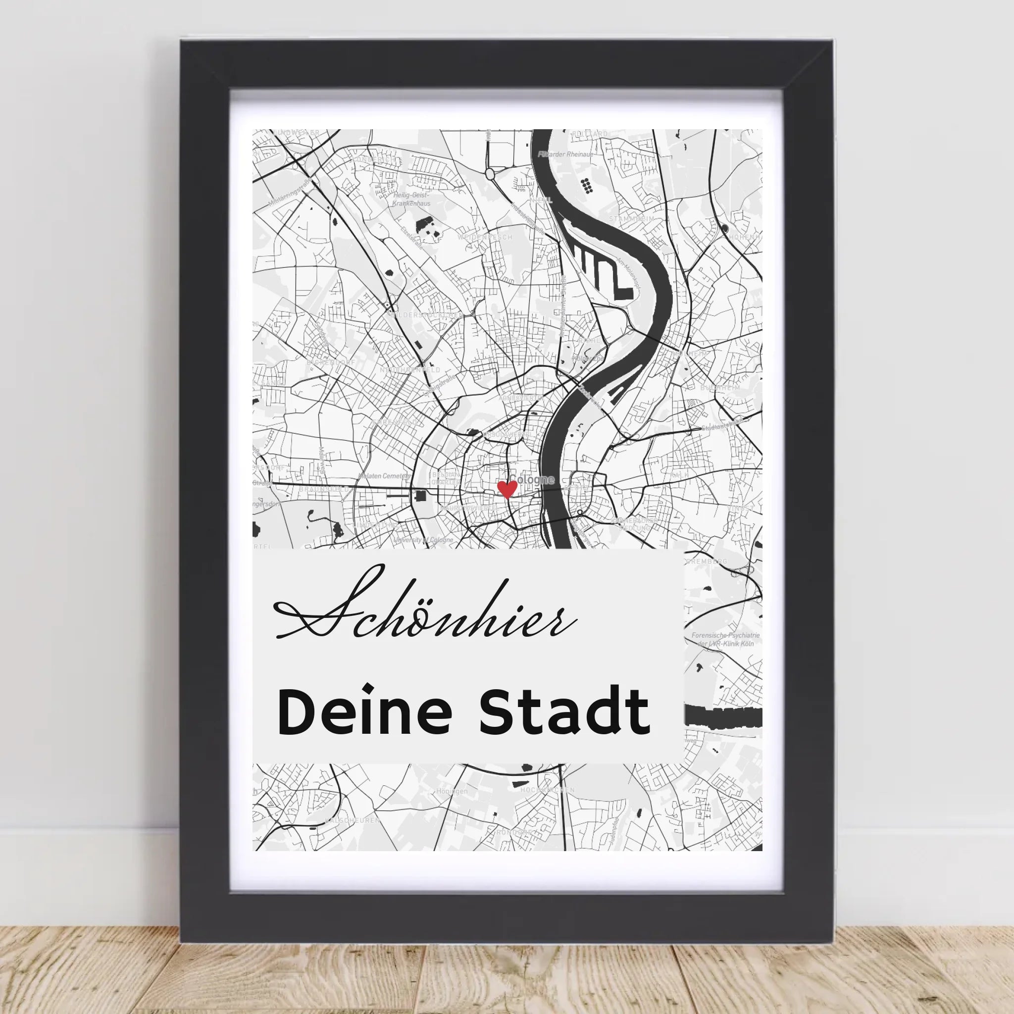 Stadtkarte Poster Koordinaten Straßenkarte deiner Stadt personalisiert - Cantty