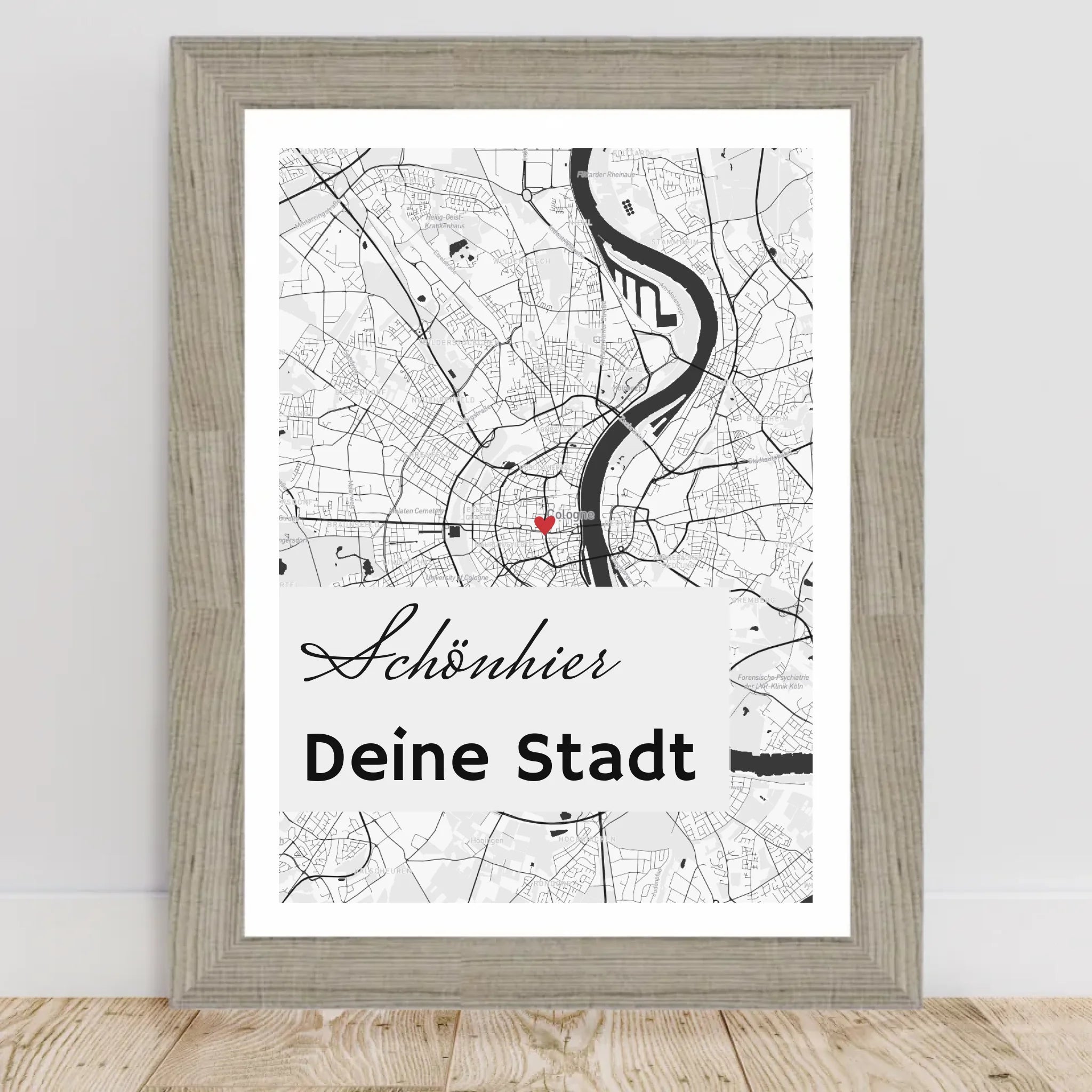 Stadtkarte Poster Koordinaten Straßenkarte deiner Stadt personalisiert - Cantty