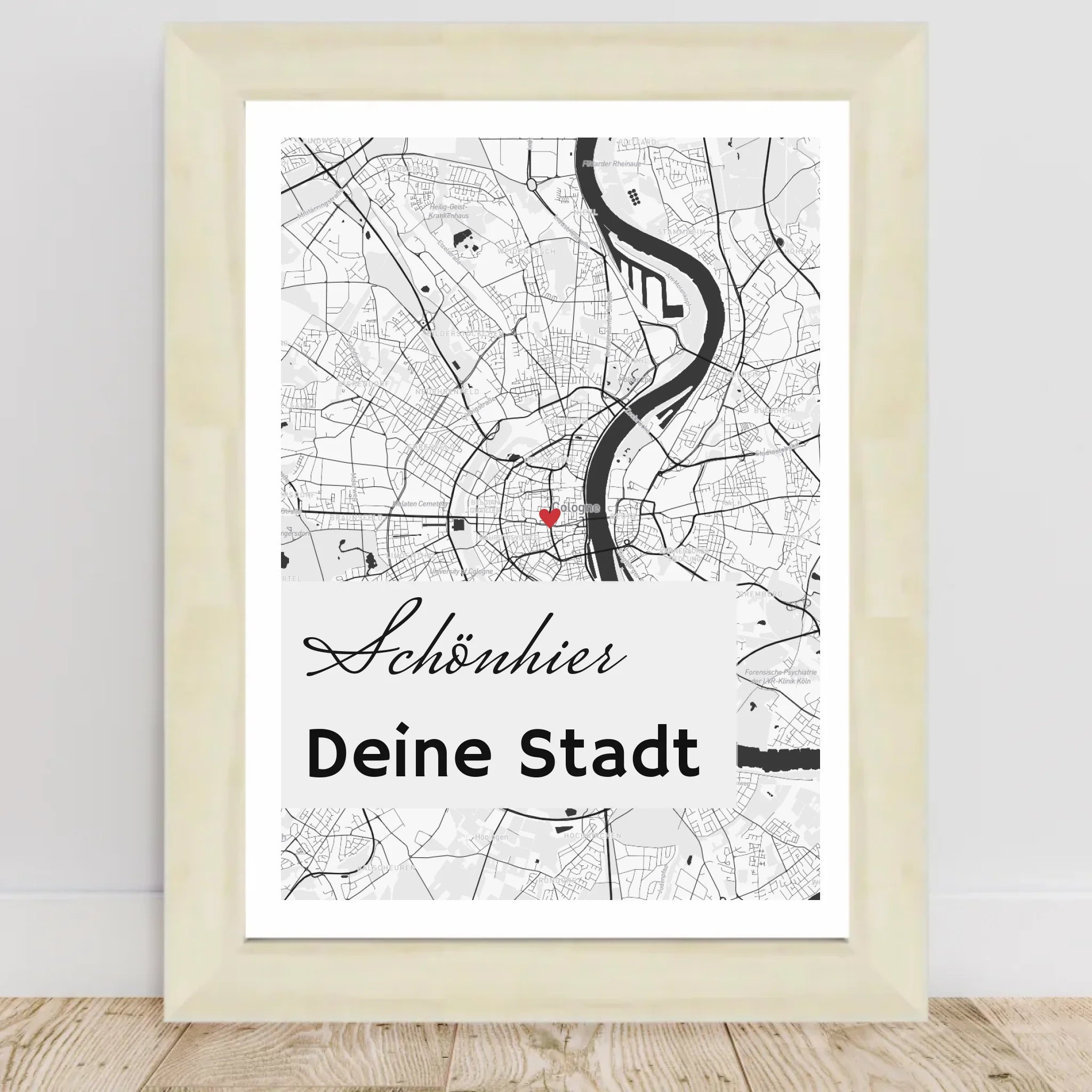 Stadtkarte Poster Koordinaten Straßenkarte deiner Stadt personalisiert - Cantty