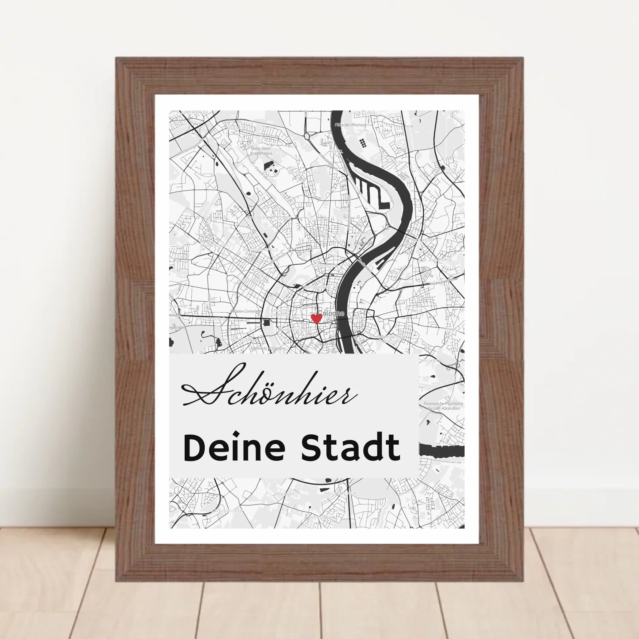 Stadtkarte Poster Koordinaten Straßenkarte deiner Stadt personalisiert - Cantty