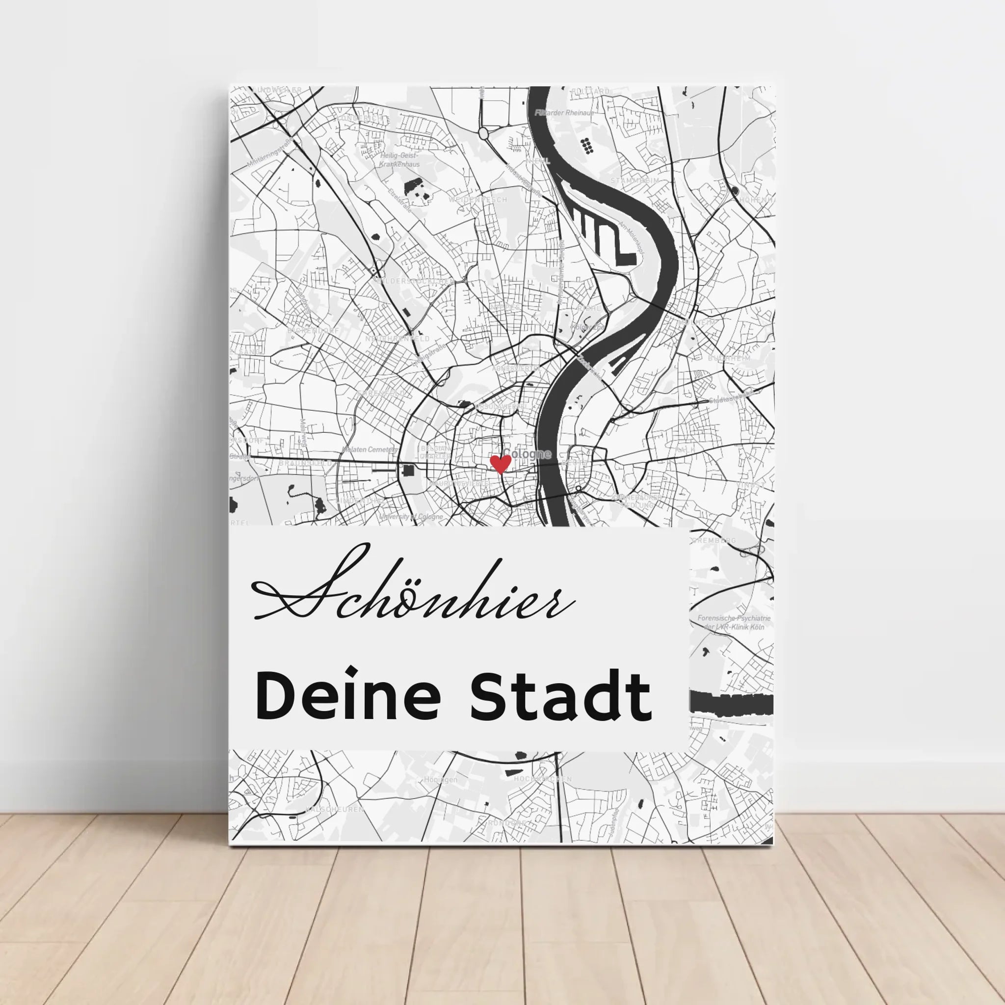 Stadtkarte Poster Koordinaten Straßenkarte deiner Stadt personalisiert - Cantty