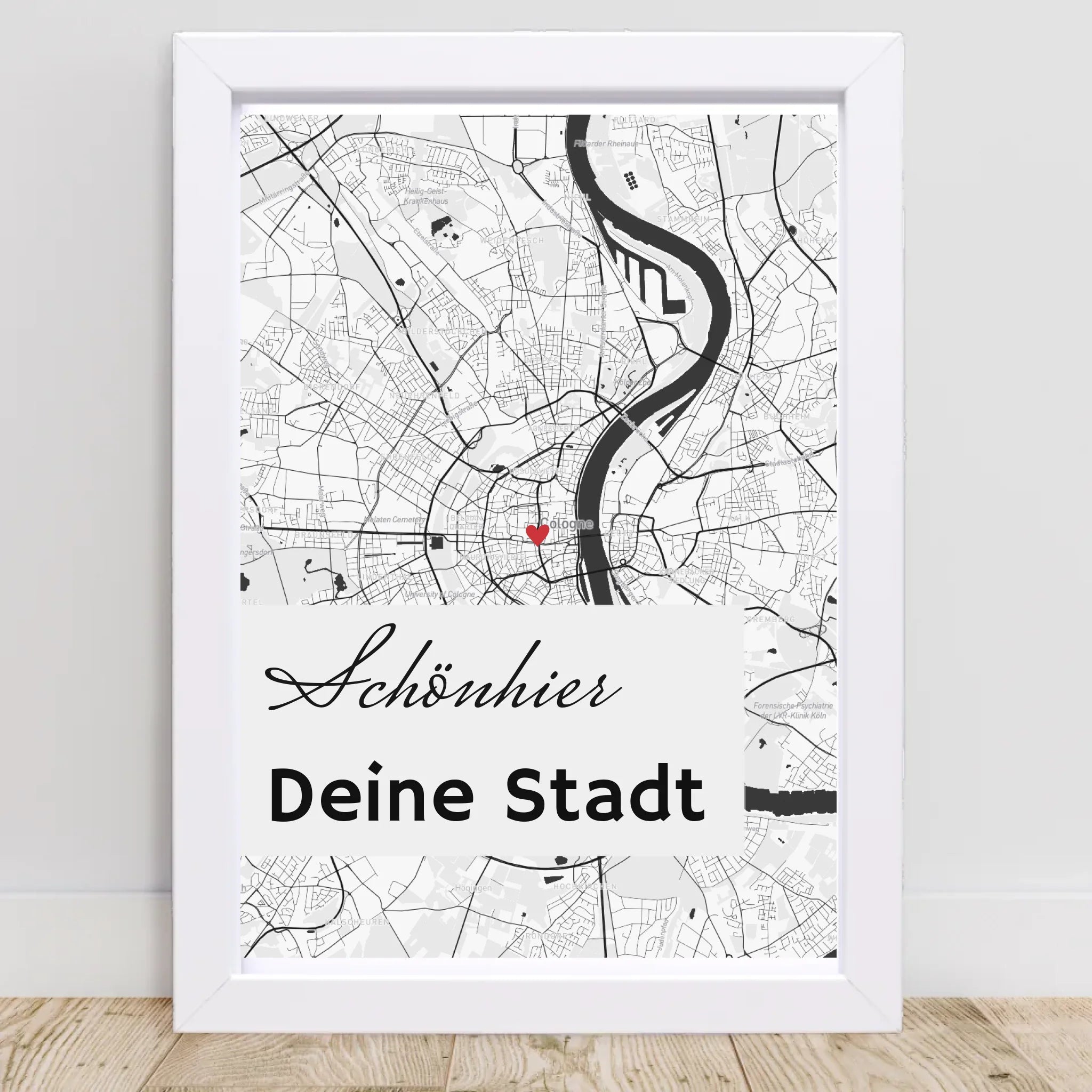 Stadtkarte Poster Koordinaten Straßenkarte deiner Stadt personalisiert - Cantty