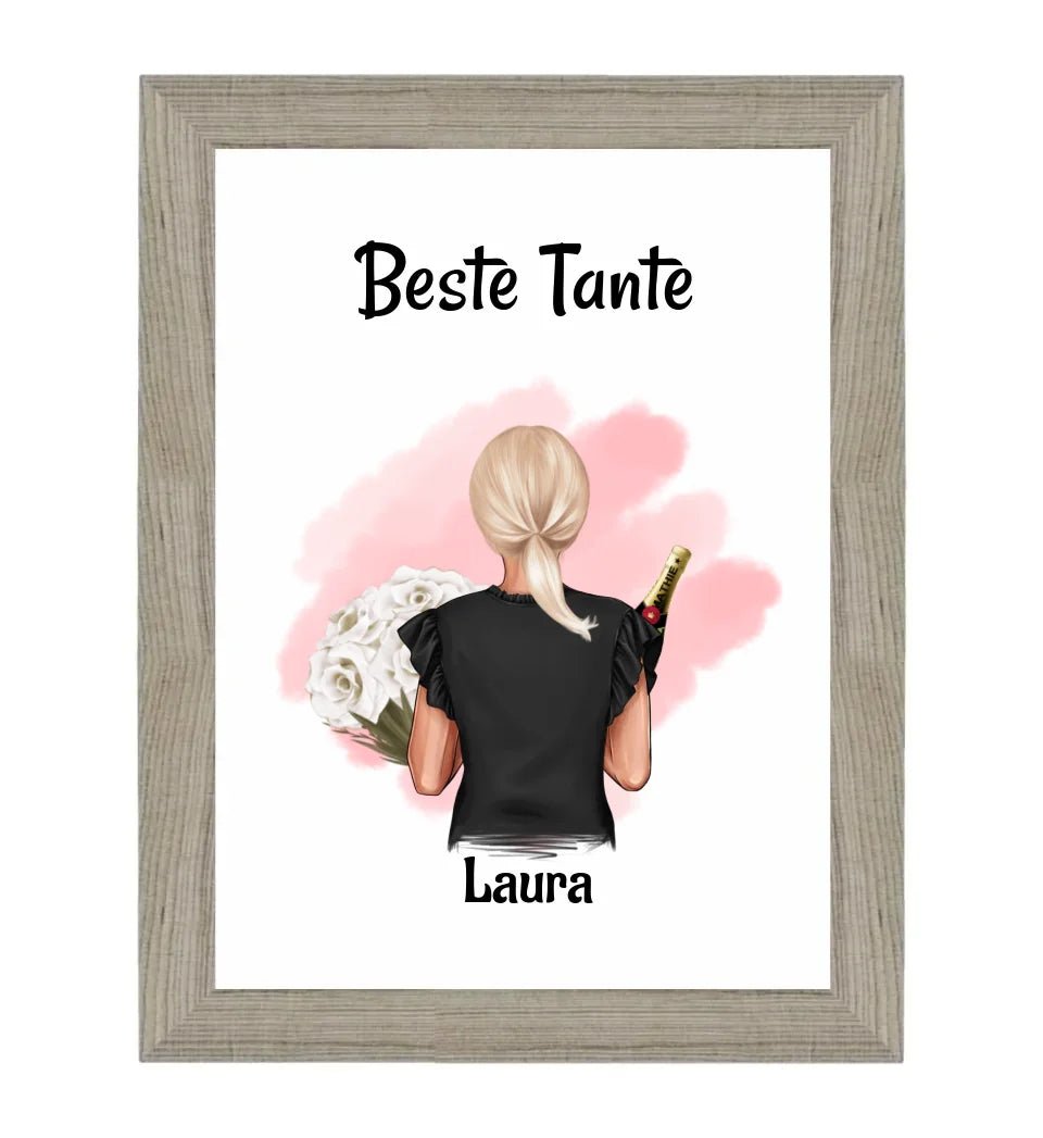 Tante Bild & Poster Geschenk personalisiert - Cantty