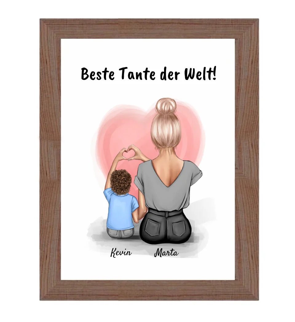 Tante Neffe Poster Geschenk personalisiert - Cantty