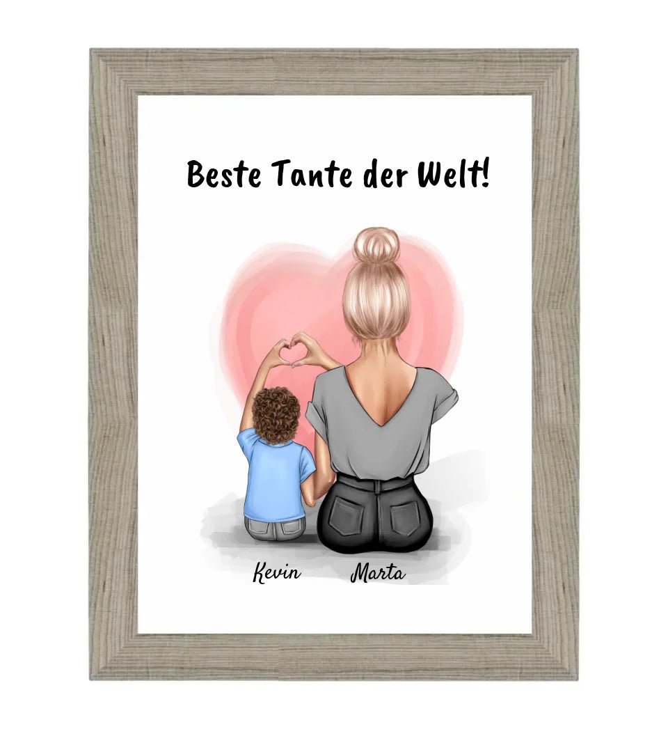 Tante Neffe Poster Geschenk personalisiert - Cantty