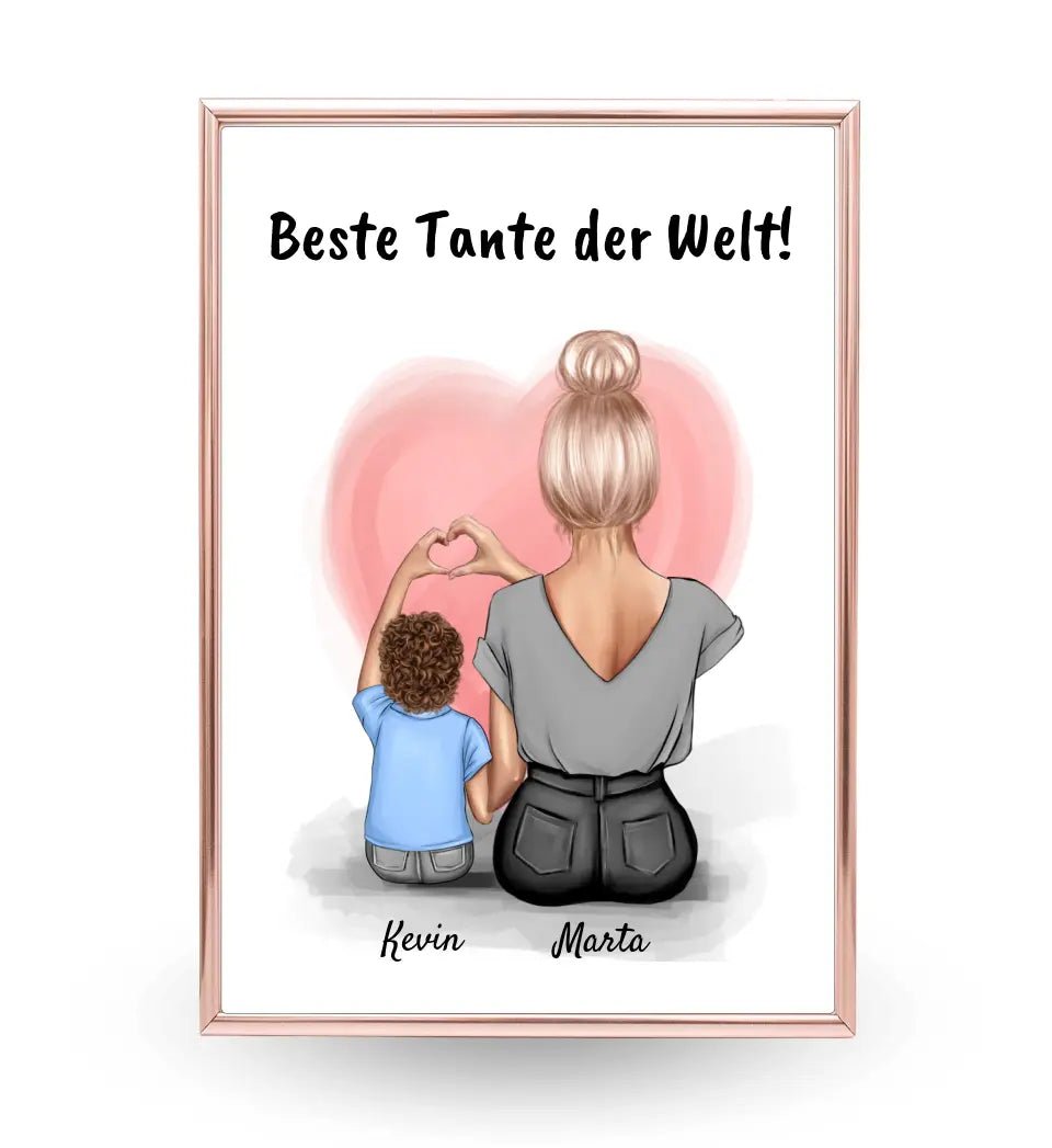 Tante Neffe Poster Geschenk personalisiert - Cantty