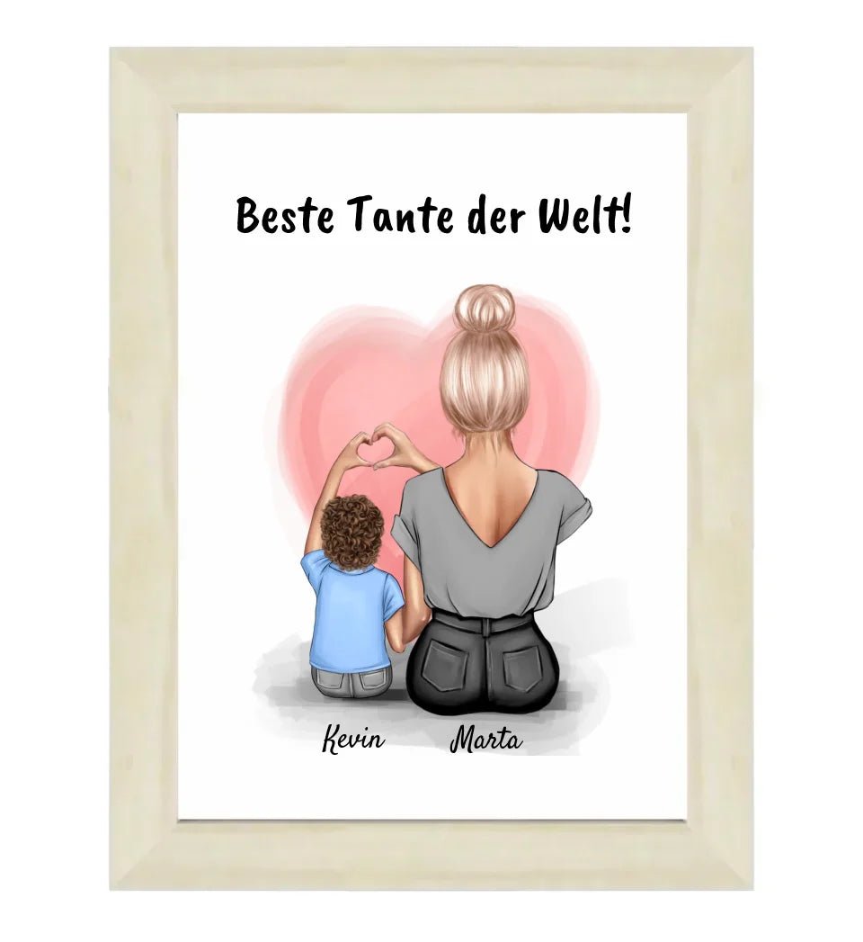 Tante Neffe Poster Geschenk personalisiert - Cantty