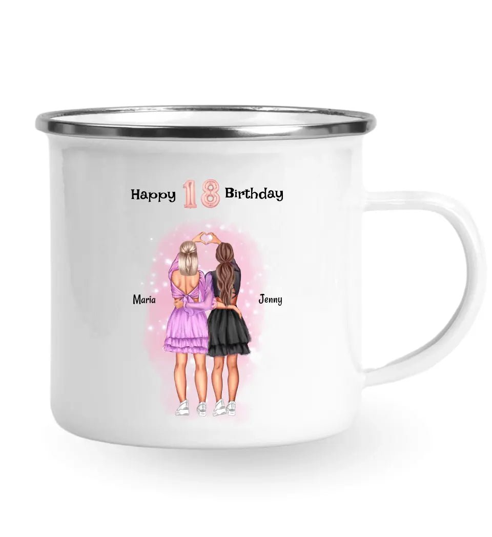 Tasse 18 Geburtstag Mädchen Geschenk personalisiert - Cantty