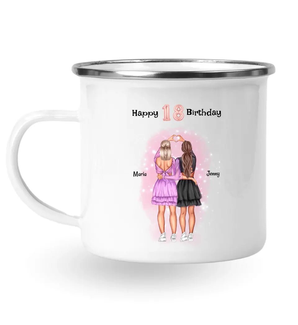 Tasse 18 Geburtstag Mädchen Geschenk personalisiert - Cantty