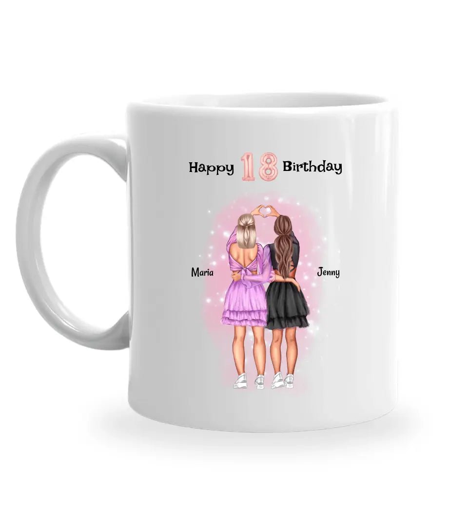 Tasse 18 Geburtstag Mädchen Geschenk personalisiert - Cantty