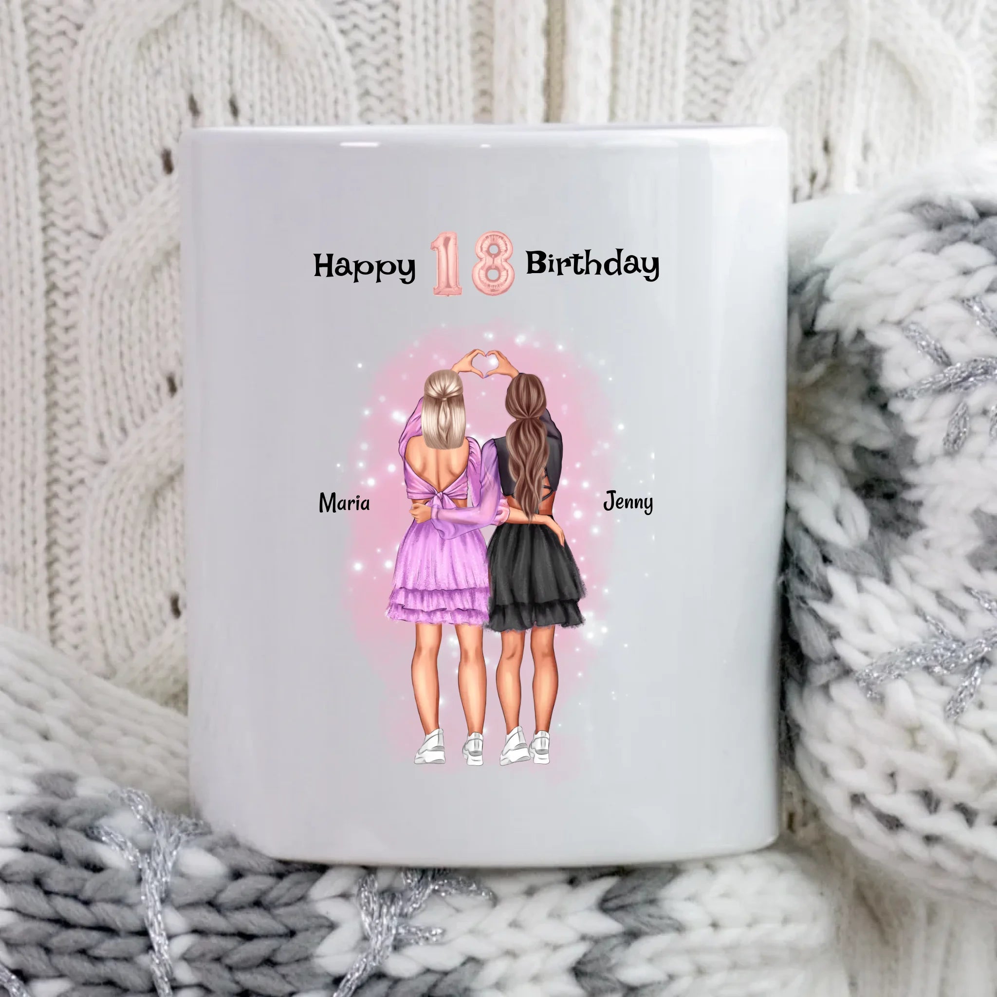 Tasse 18 Geburtstag Mädchen Geschenk personalisiert - Cantty