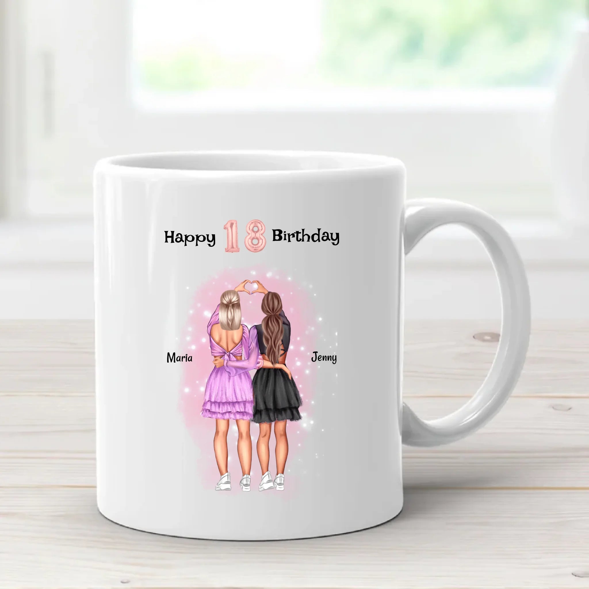 Tasse 18 Geburtstag Mädchen Geschenk personalisiert - Cantty