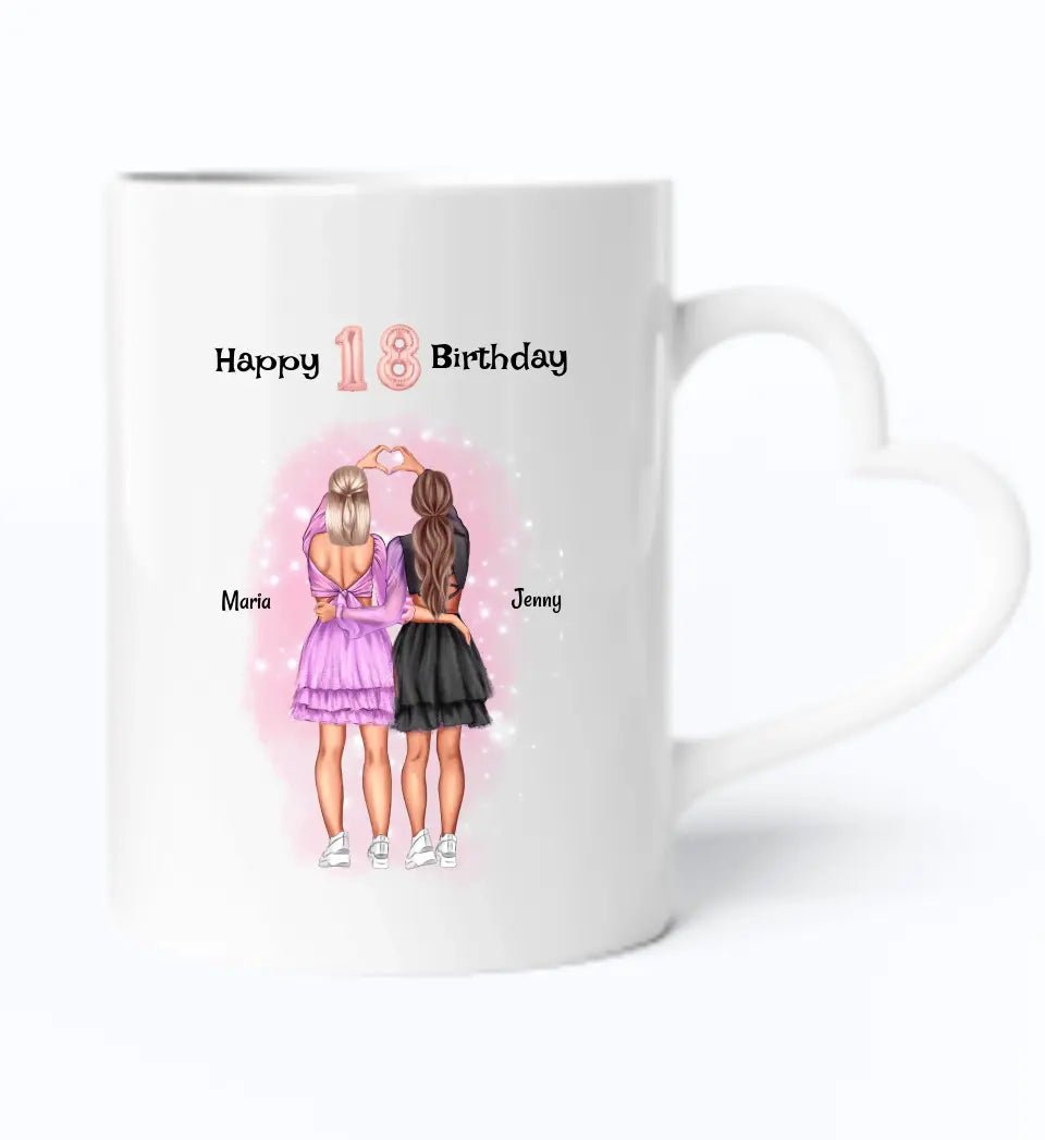 Tasse 18 Geburtstag Mädchen Geschenk personalisiert - Cantty